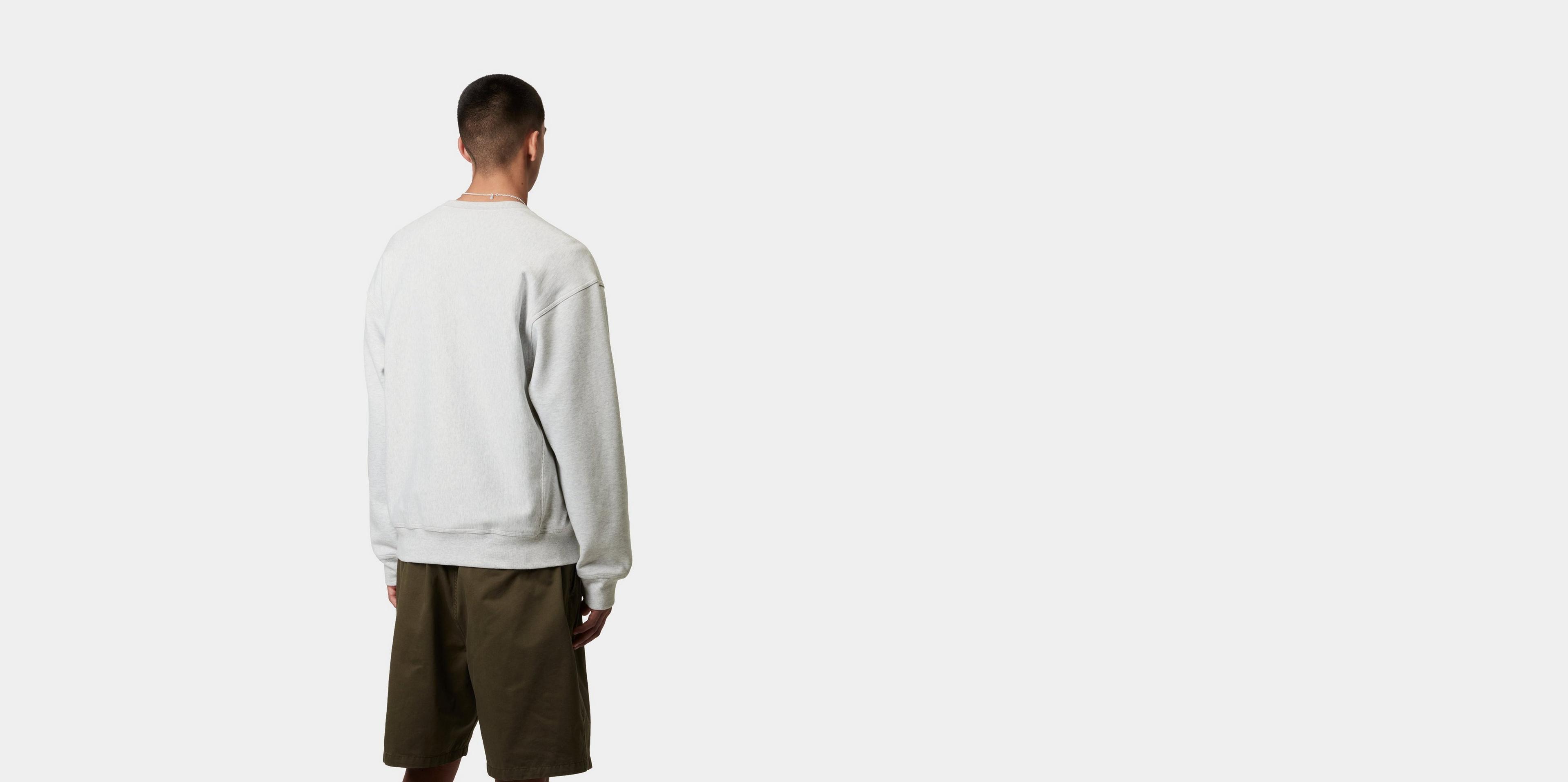 Carhartt WIP American Script Sweatshirt, Ash Heather