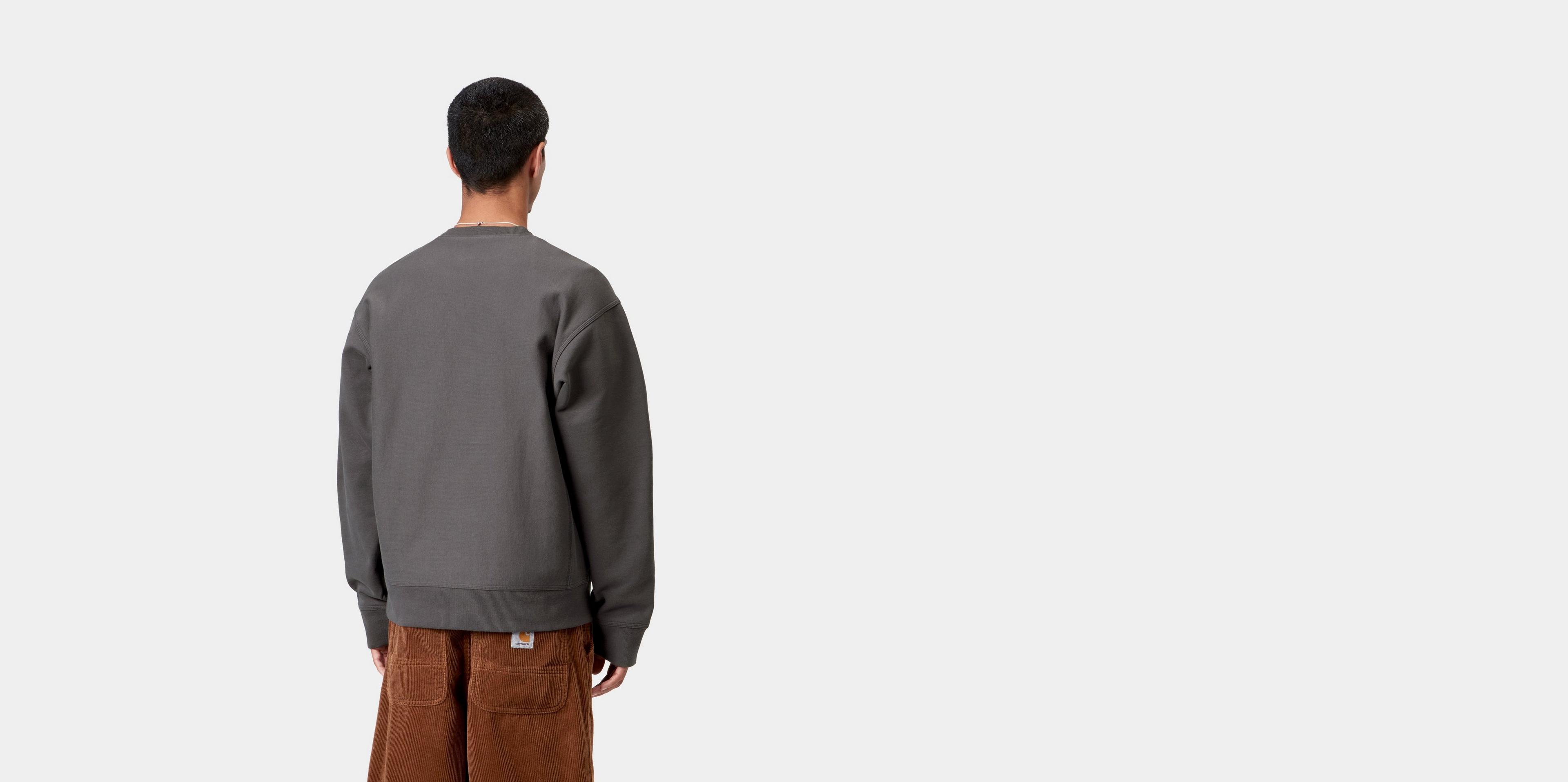 Carhartt WIP American Script Sweatshirt, Graphite | Official 