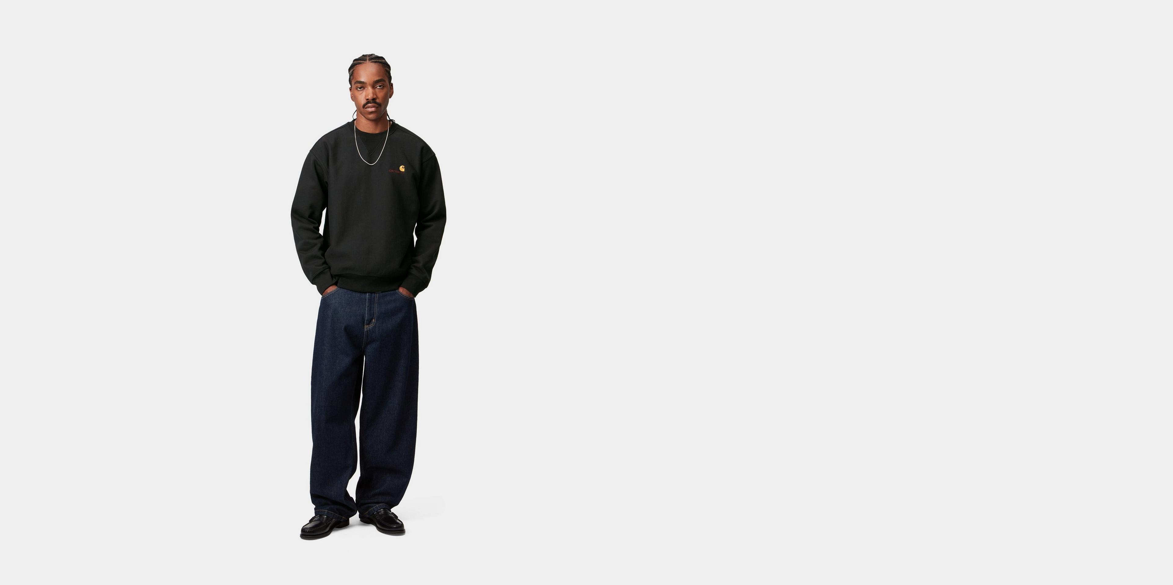 スウェット・トレーナー CARHARTT AMERICAN SCRIPT SWEATSHIRT 4FK1324 Carhartt WIP American Script Sweatshirt, Black | Official