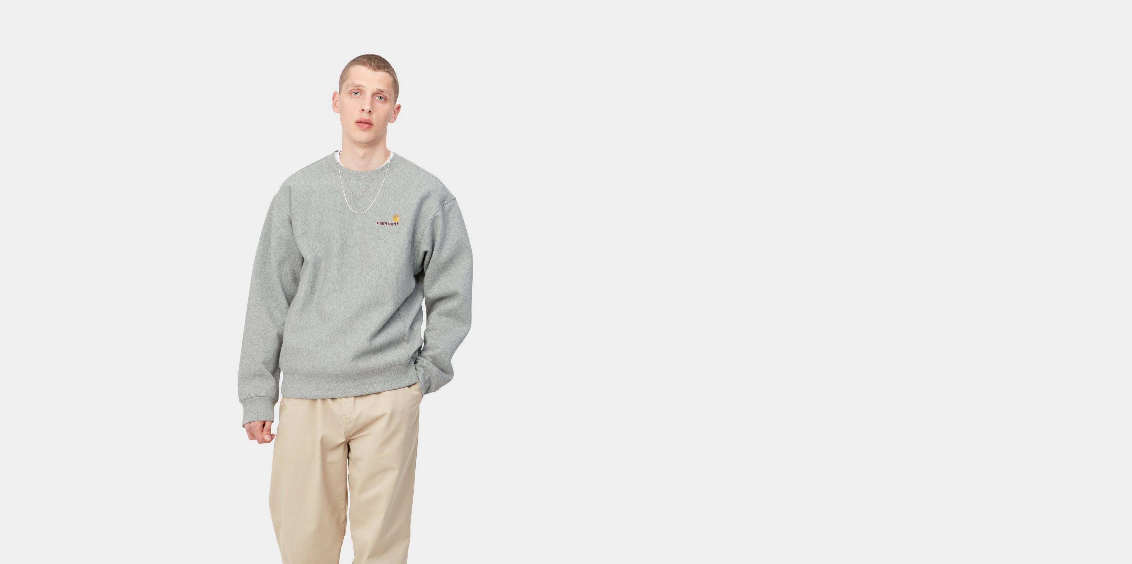 スウェット・トレーナー CARHARTT WIP 'American Script' sweatshirt Gray Carhartt WIP American Script Sweater Yosemite | Baskèts