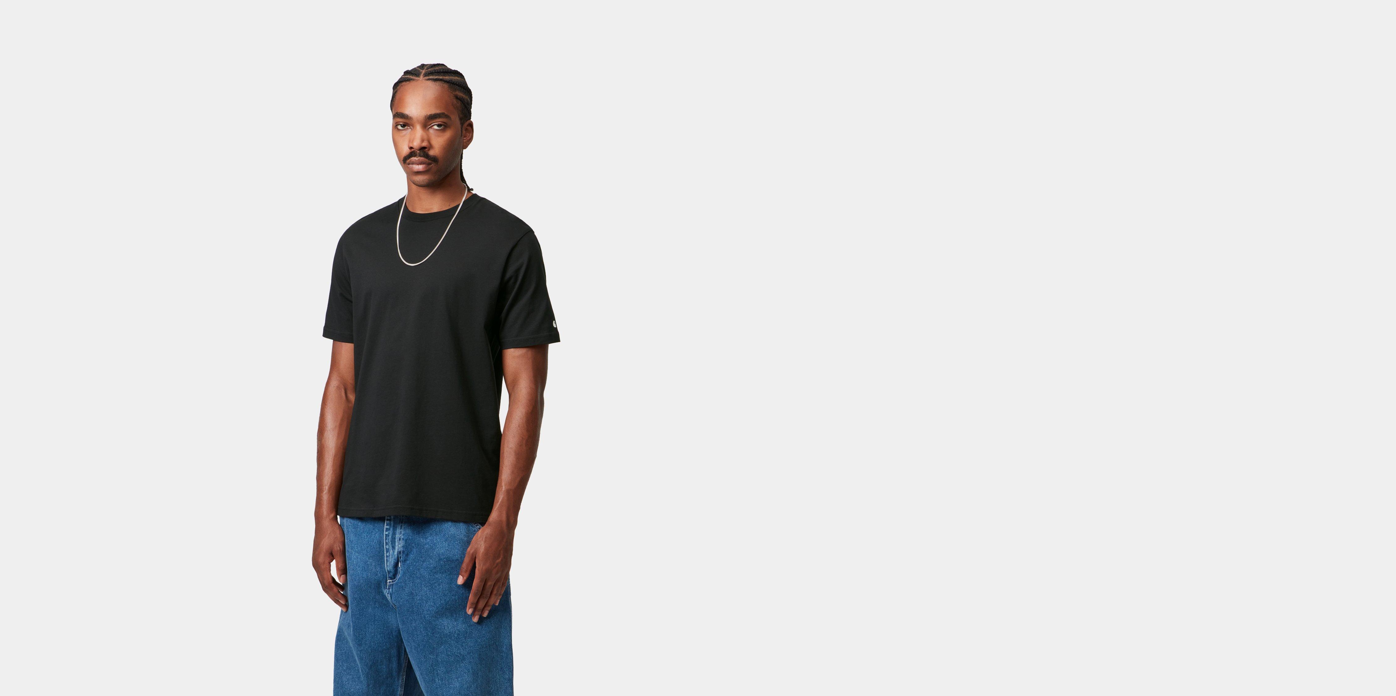 Carhartt WIP S/S Base T-Shirt Black / White | S | Men