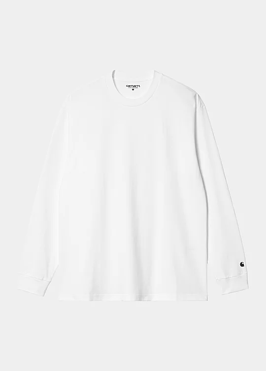 Carhartt WIP Long Sleeve Base T-Shirt Blanc
