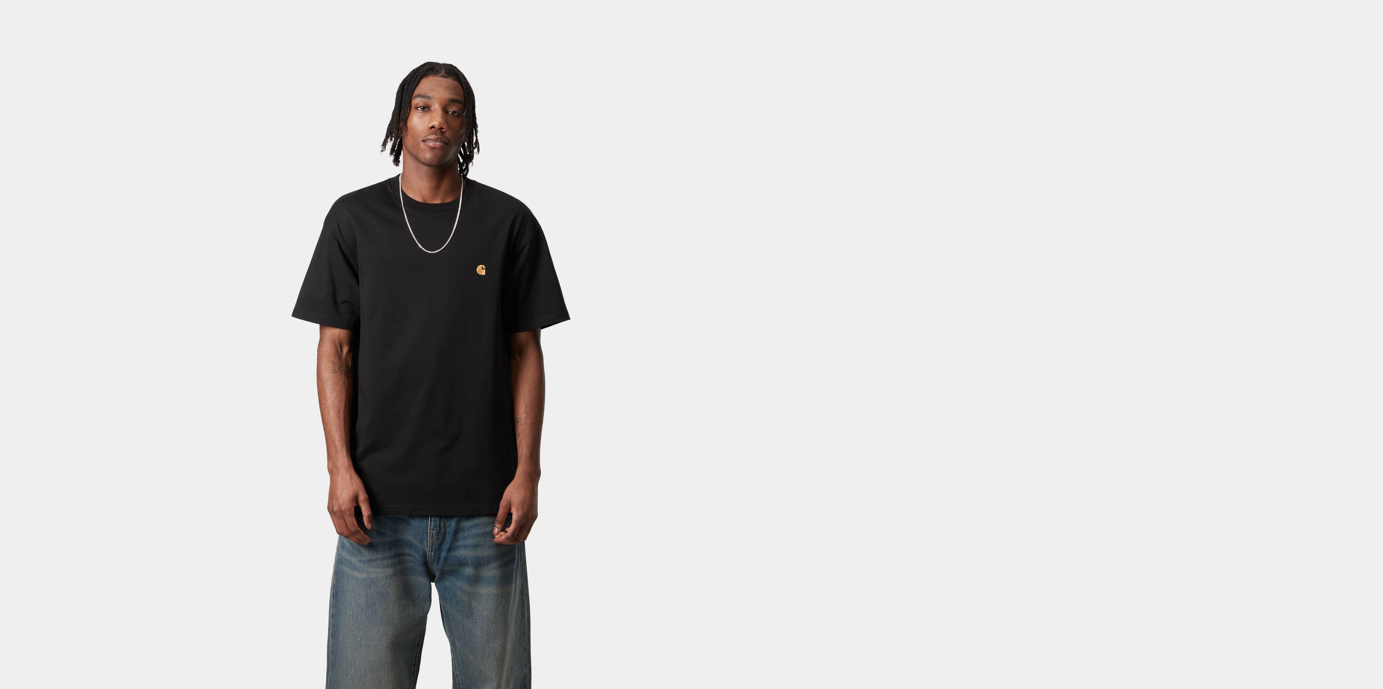 Carhartt WIP S/S Chase T-Shirt, Black / Gold | Official Online Store