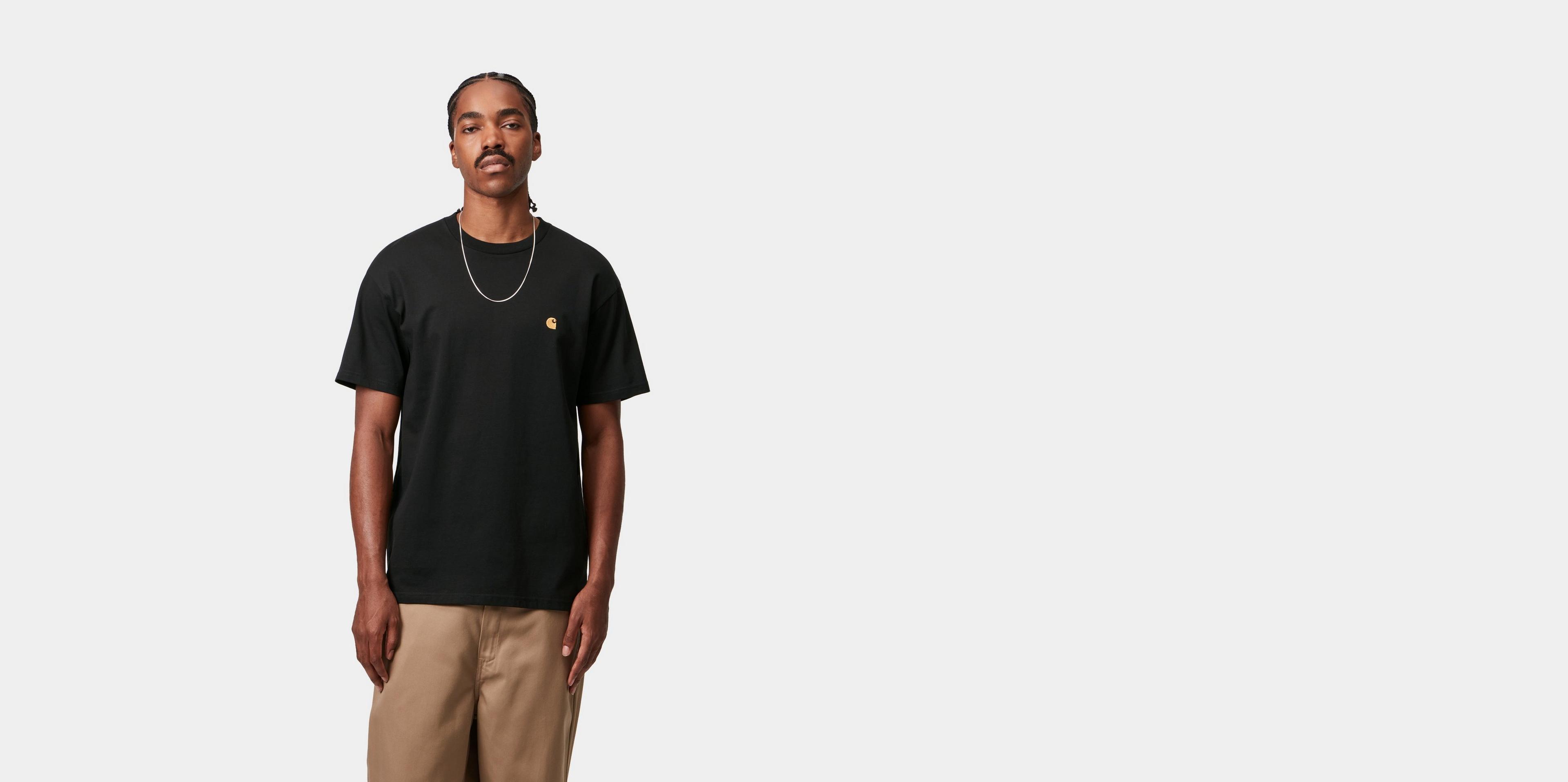 Carhartt WIP S/S Chase T-Shirt, Black / Gold | Official