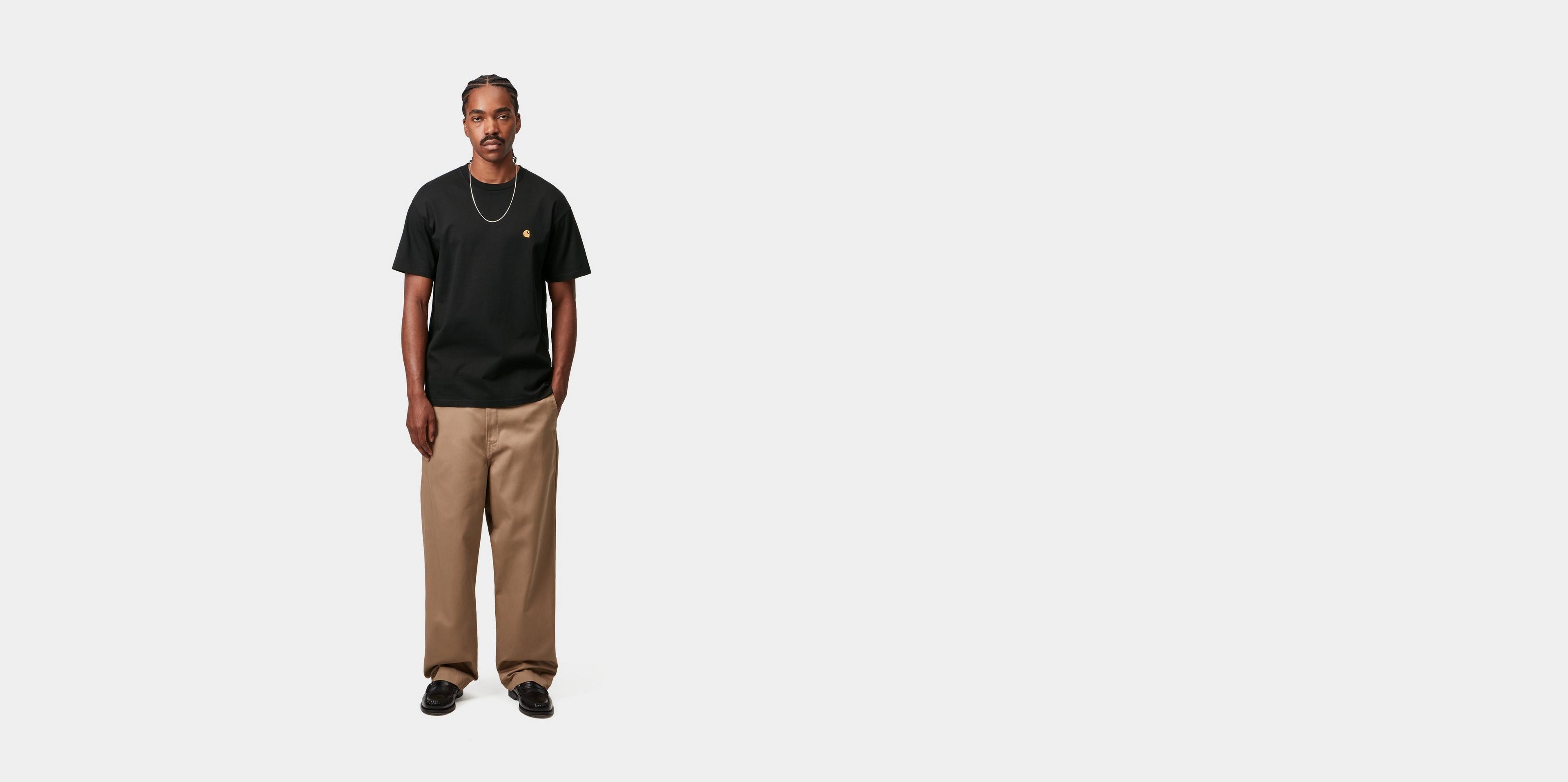 Carhartt WIP S/S Chase T-Shirt, Black / Gold | Official