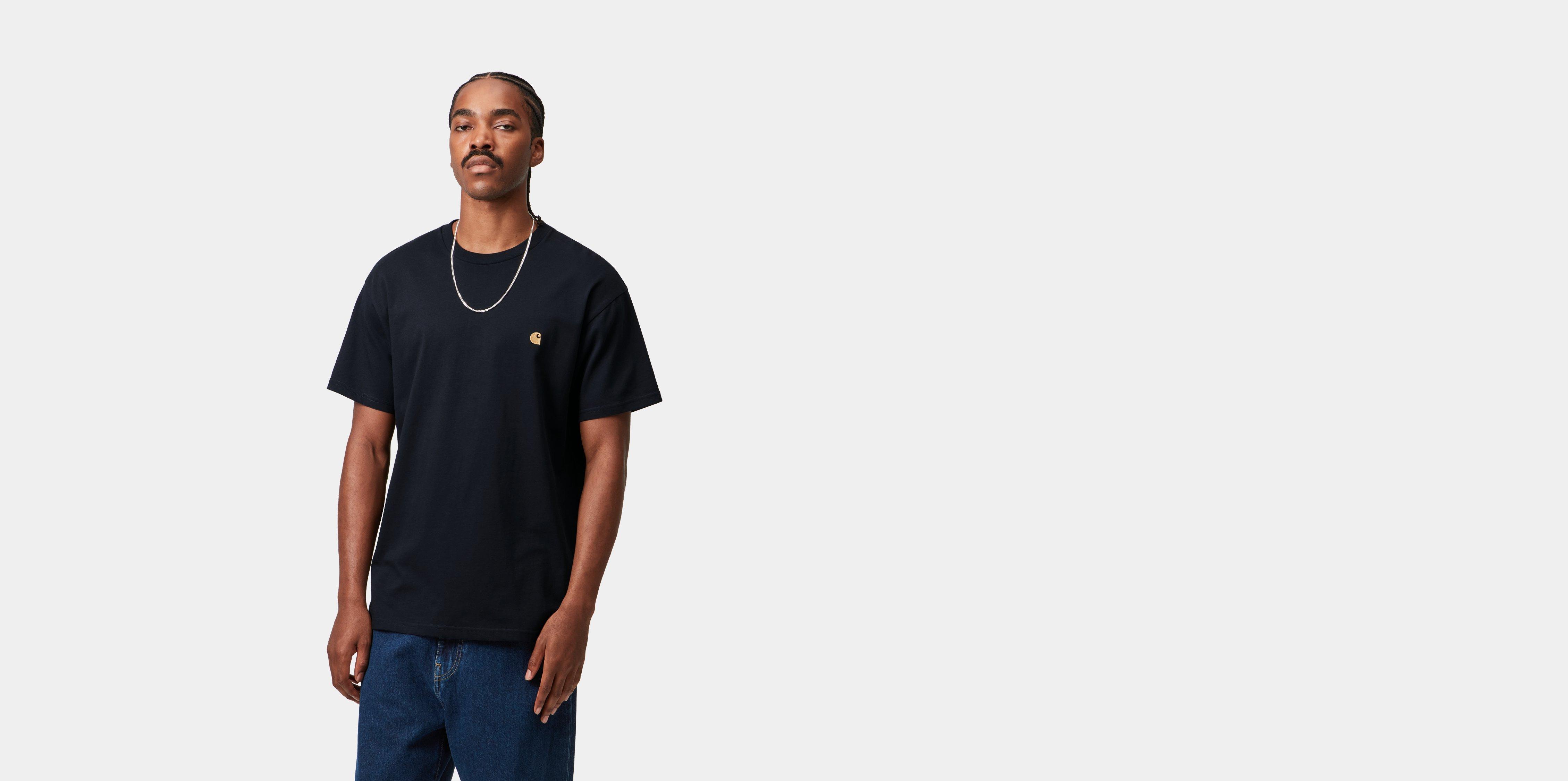 Carhartt WIP S/S Chase T-Shirt Dark Navy / Gold | blue | L | Men