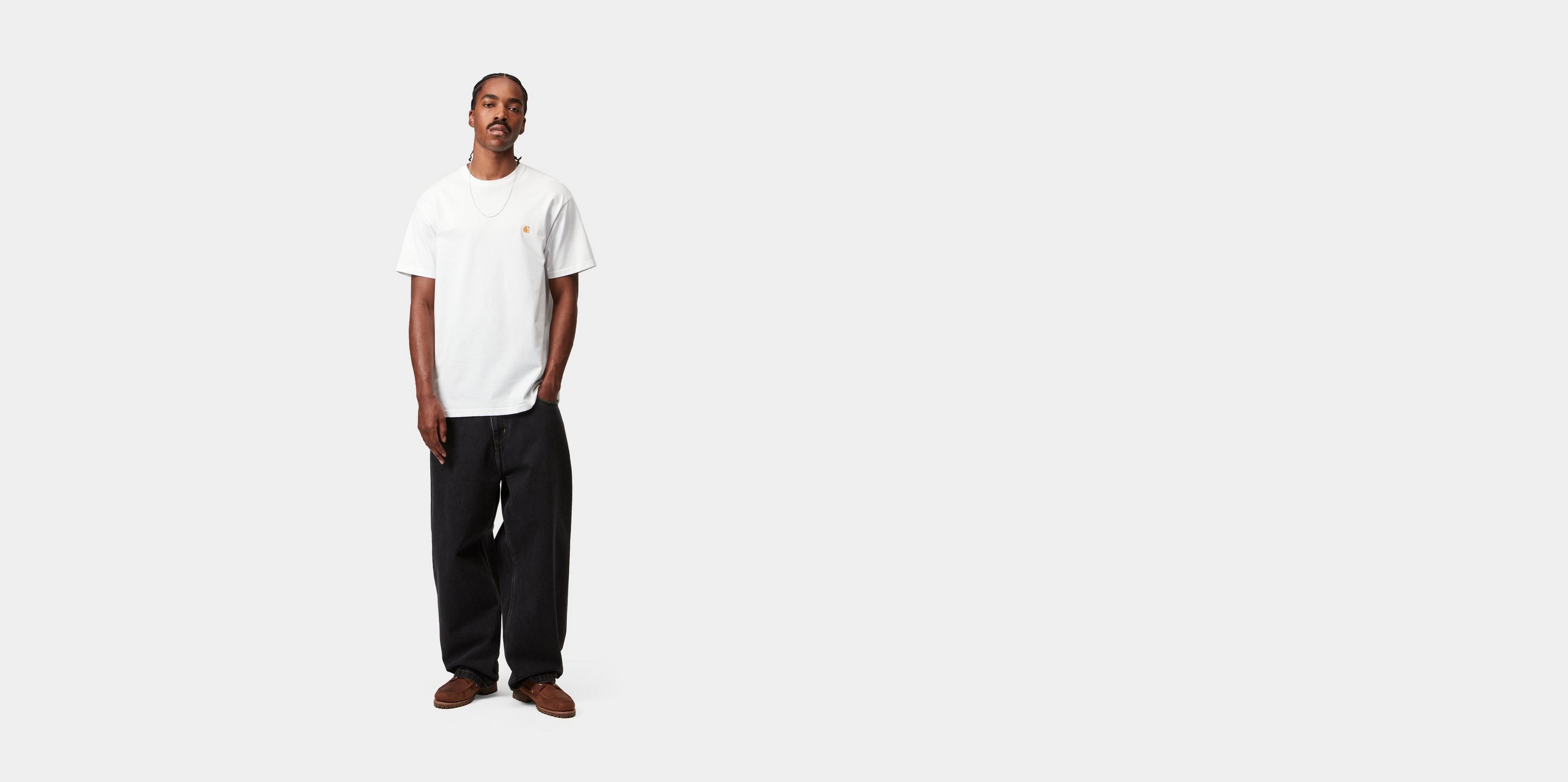 Carhartt WIP S/S Chase T-Shirt, White / Gold | Official