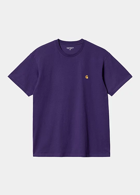Carhartt WIP Short Sleeve Chase T-Shirt in Purple