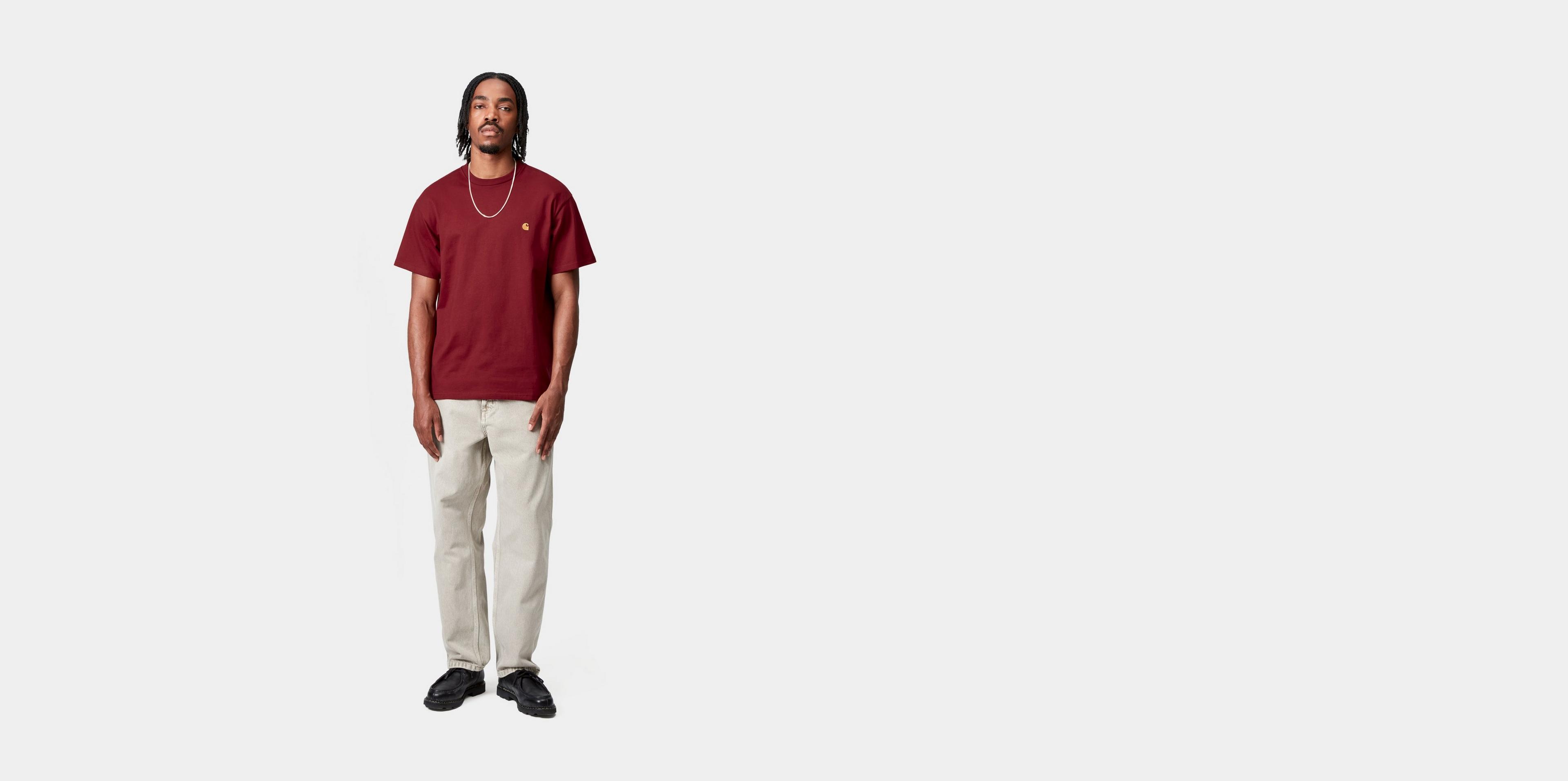 【Carhartt】S/S CHASE T-SHIRT R5826 Carhartt WIP S/S Chase T-Shirt, Silver Pine / Gold