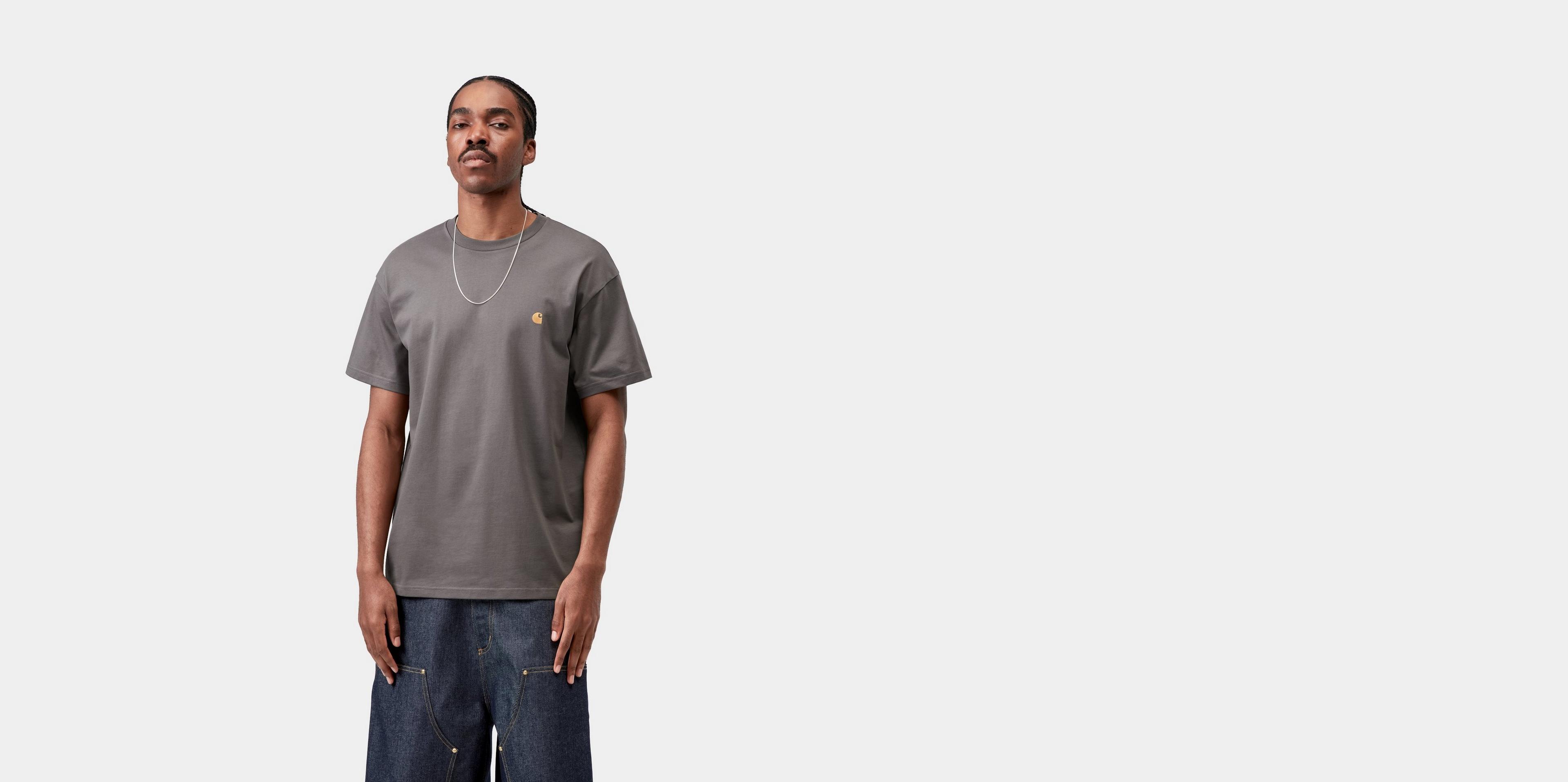 Carhartt WIP S/S Chase T-Shirt, Porphyry / Gold | Official Online