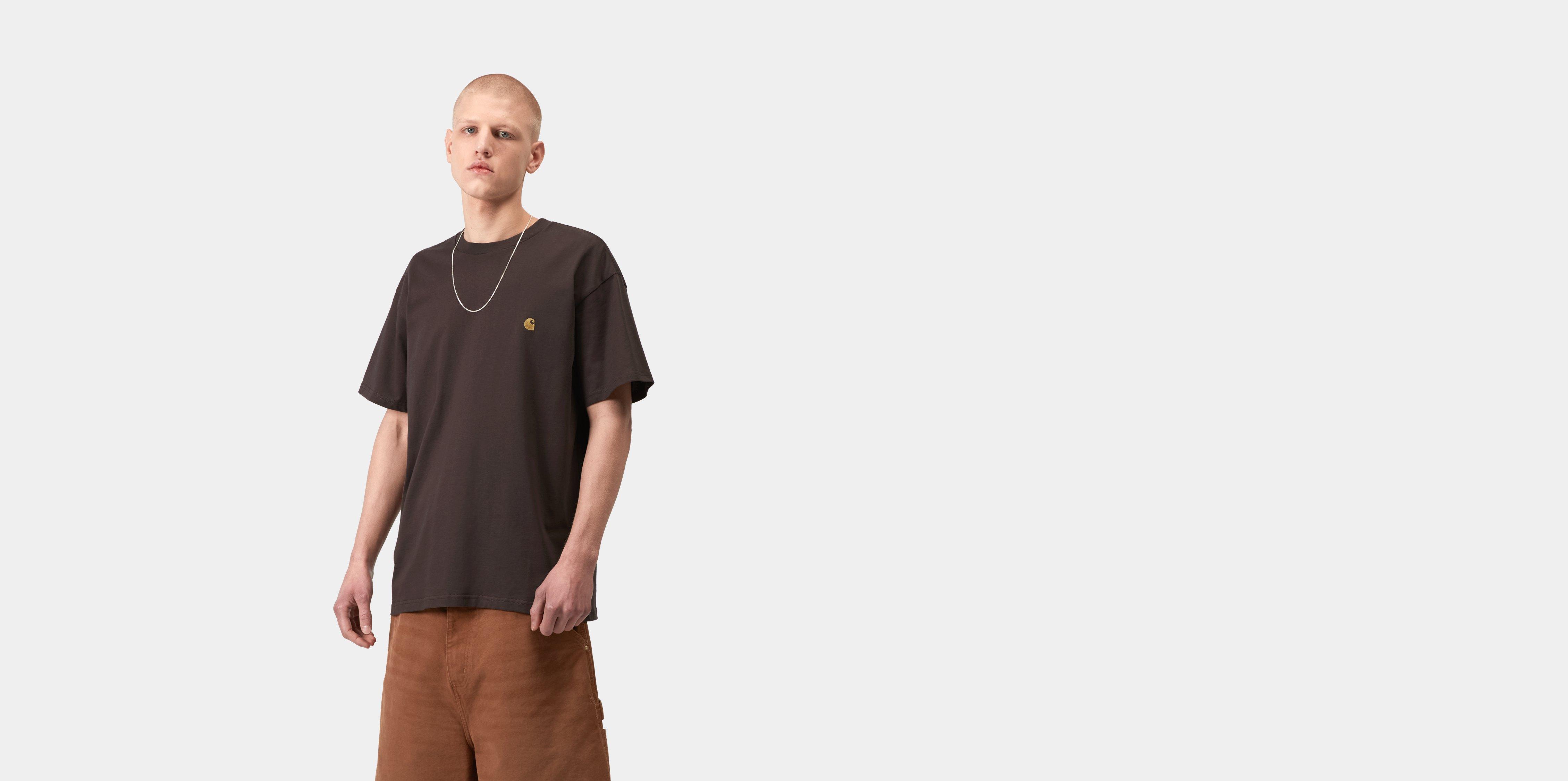 Carhartt WIP S/S Chase T-Shirt Shale / Gold | brown|red | XS | Men
