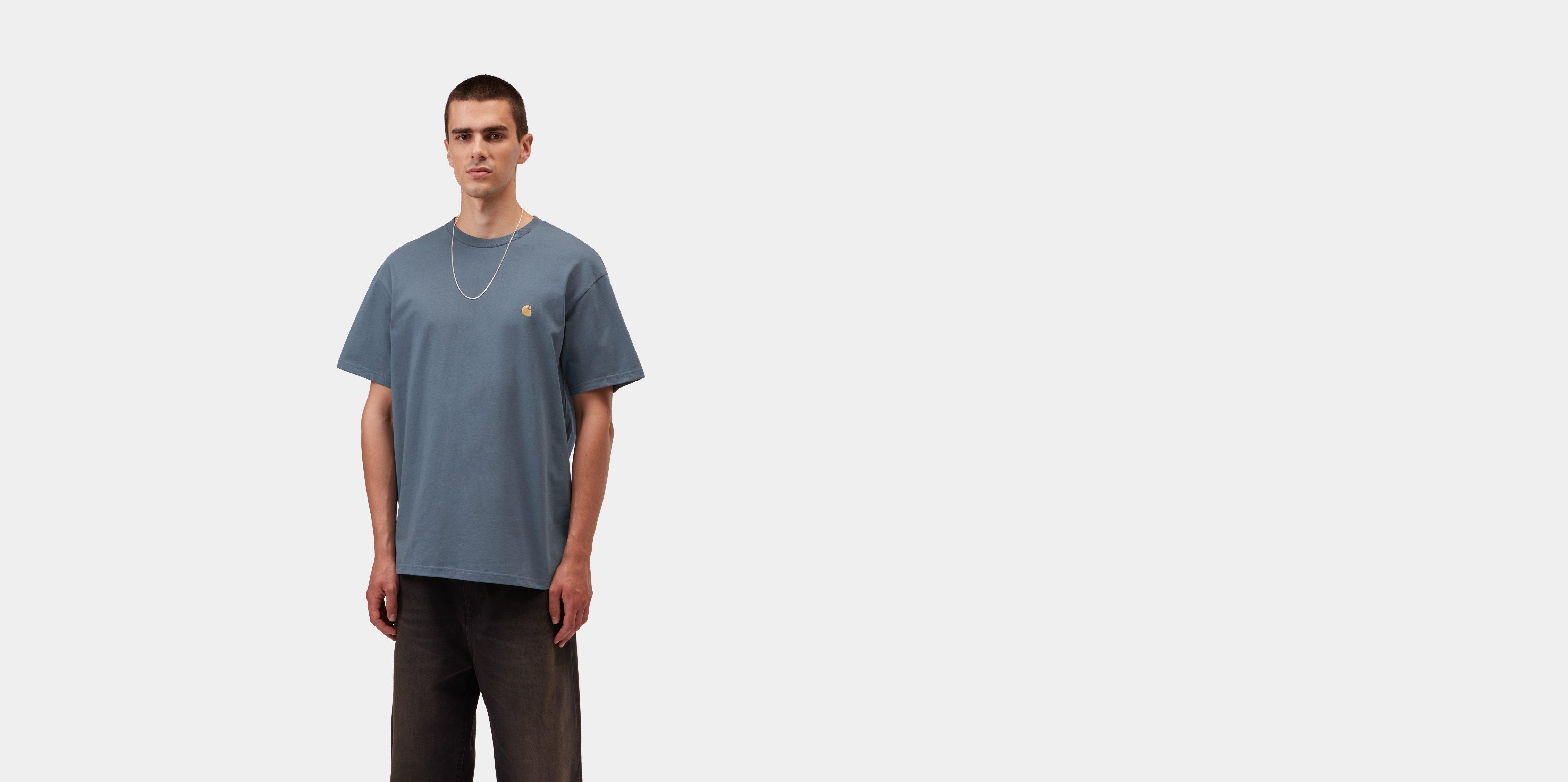 Carhartt WIP S/S Chase T-Shirt Icesheet / Gold | blue | M | Men