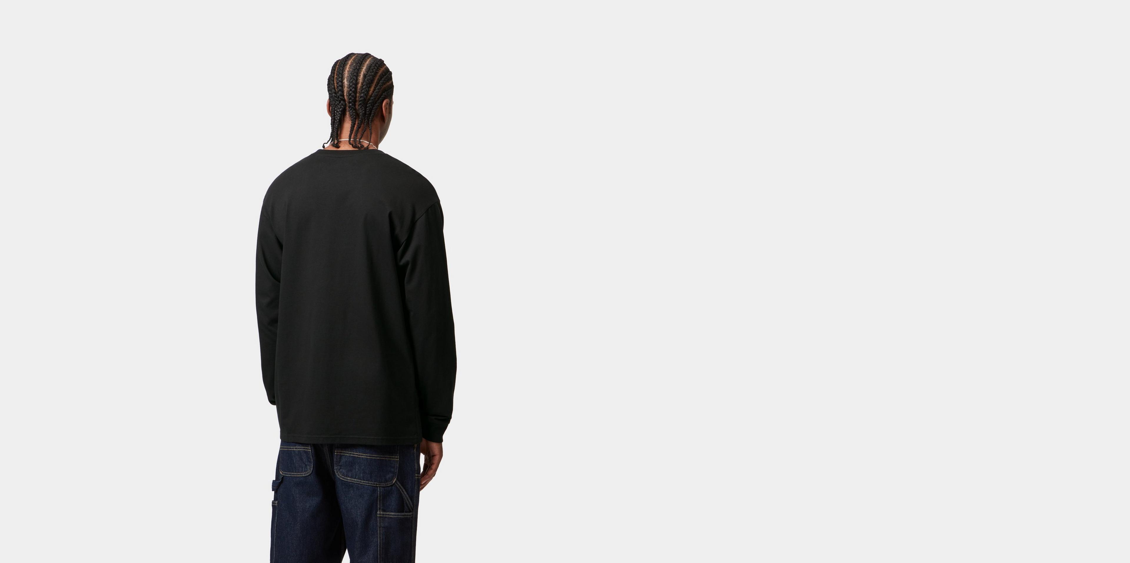 【carhartt】\"L/S Chain Link\"バックプリント長袖Tシャツ/black Carhartt WIP W' L/S Linked Charms T-Shirt, Black / Silver