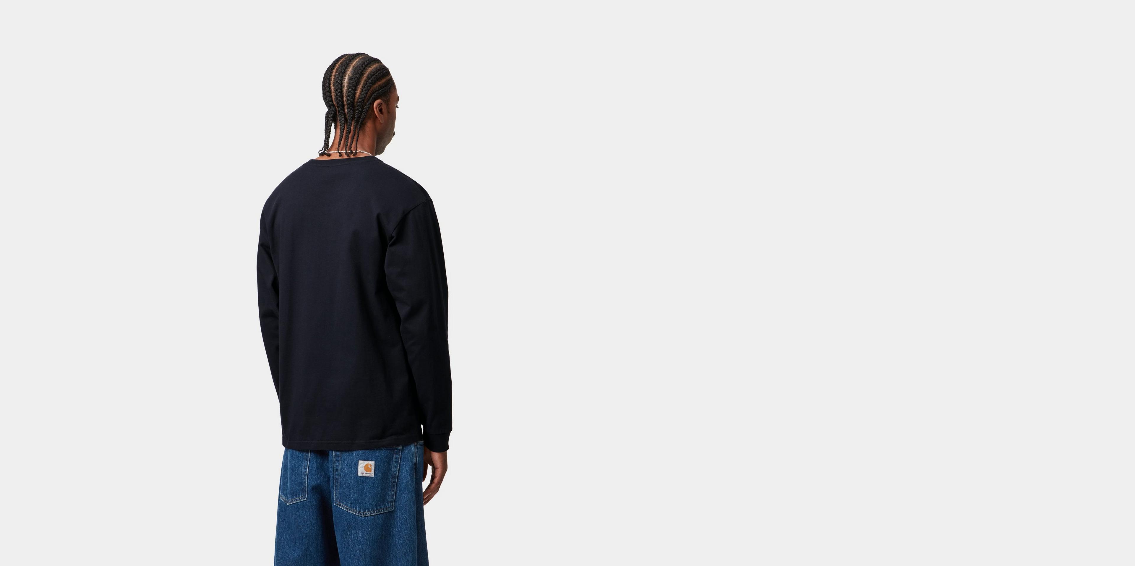 Carhartt WIP L/S Chase T-Shirt, Dark Navy / Gold | Official