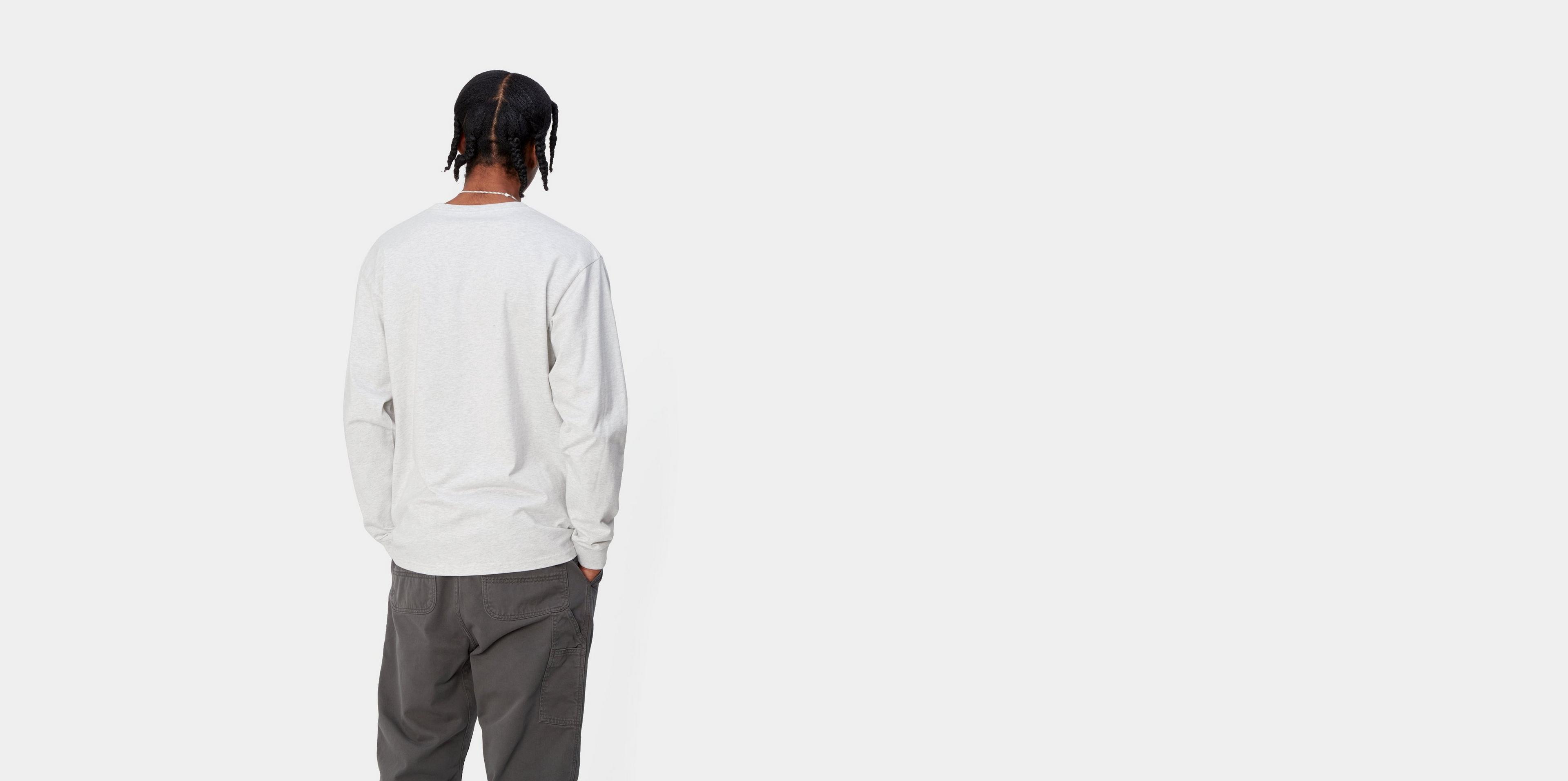 Carhartt WIP L/S Chase T-Shirt, Ash Heather / Gold