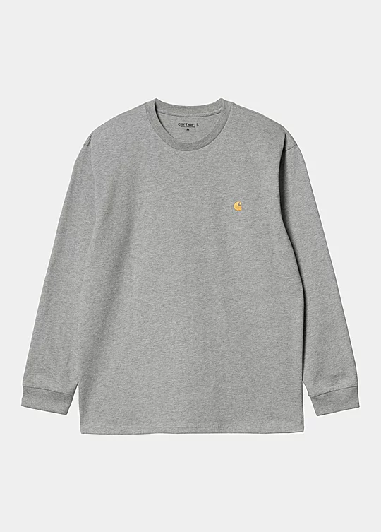 Carhartt WIP Long Sleeve Chase T-Shirt in Grigio