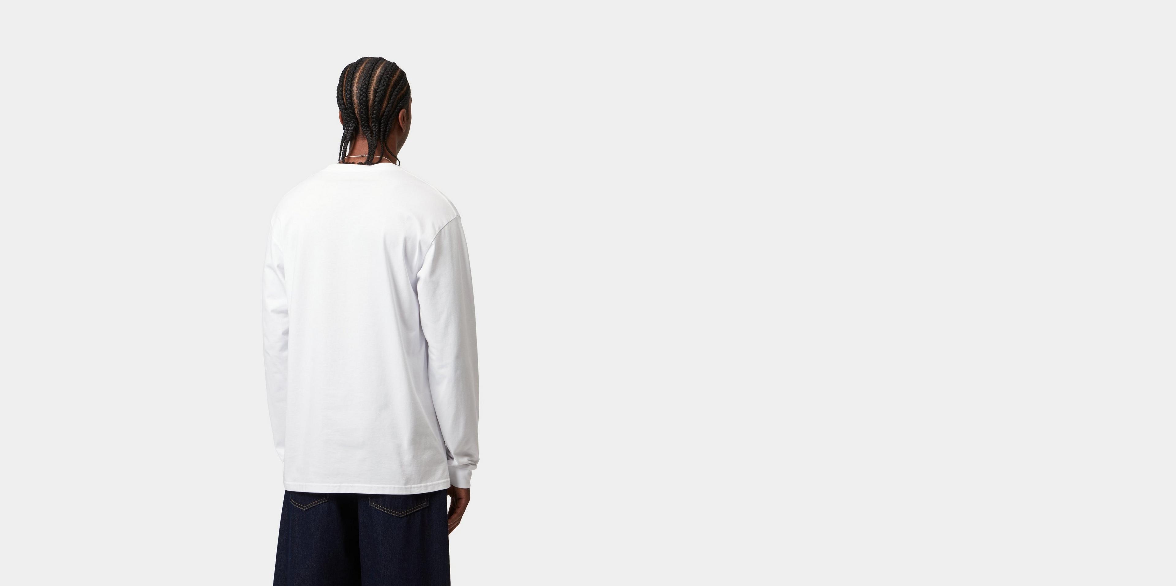 Carhartt WIP L/S Chase T-Shirt, White / Gold | Official Online Store