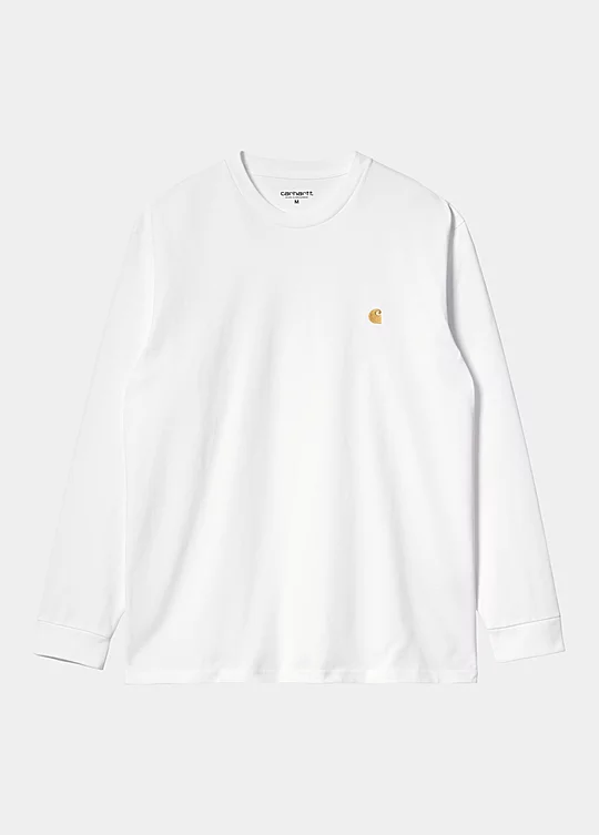 Carhartt WIP Long Sleeve Chase T-Shirt en Blanco