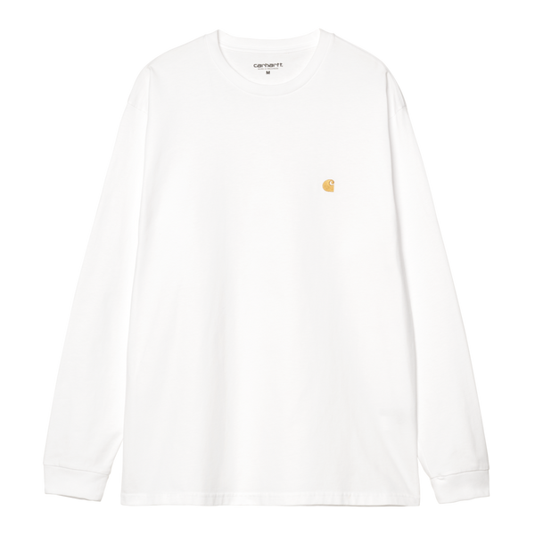 L/S Chase T-Shirt White / Gold