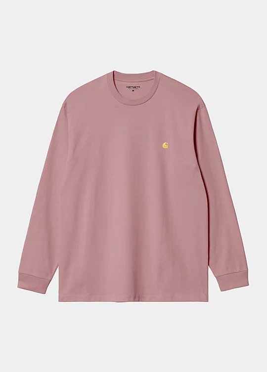Carhartt WIP Long Sleeve Chase T-Shirt in Pink