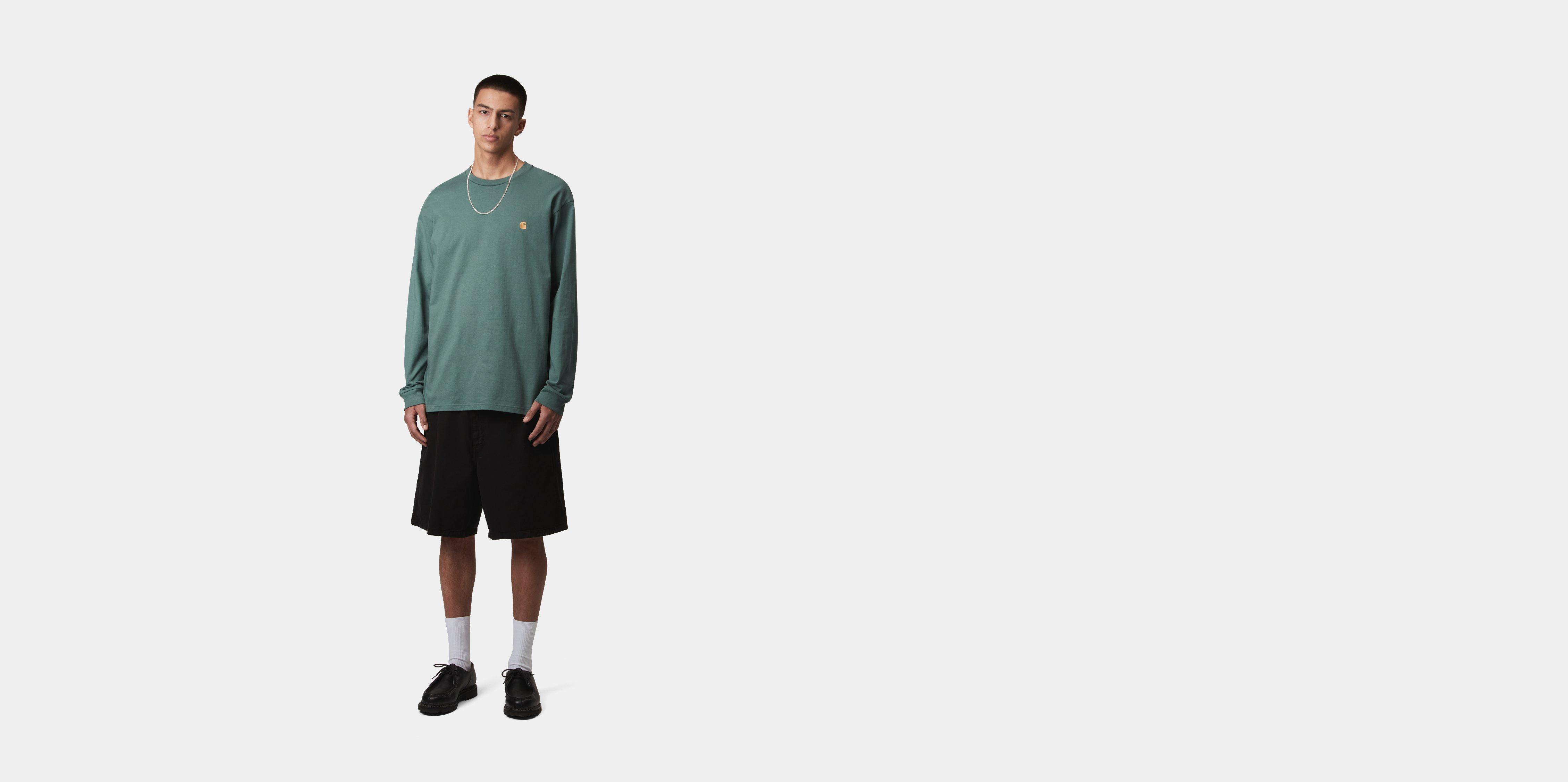 Carhartt WIP L/S Chase T-Shirt, Silver Pine / Gold