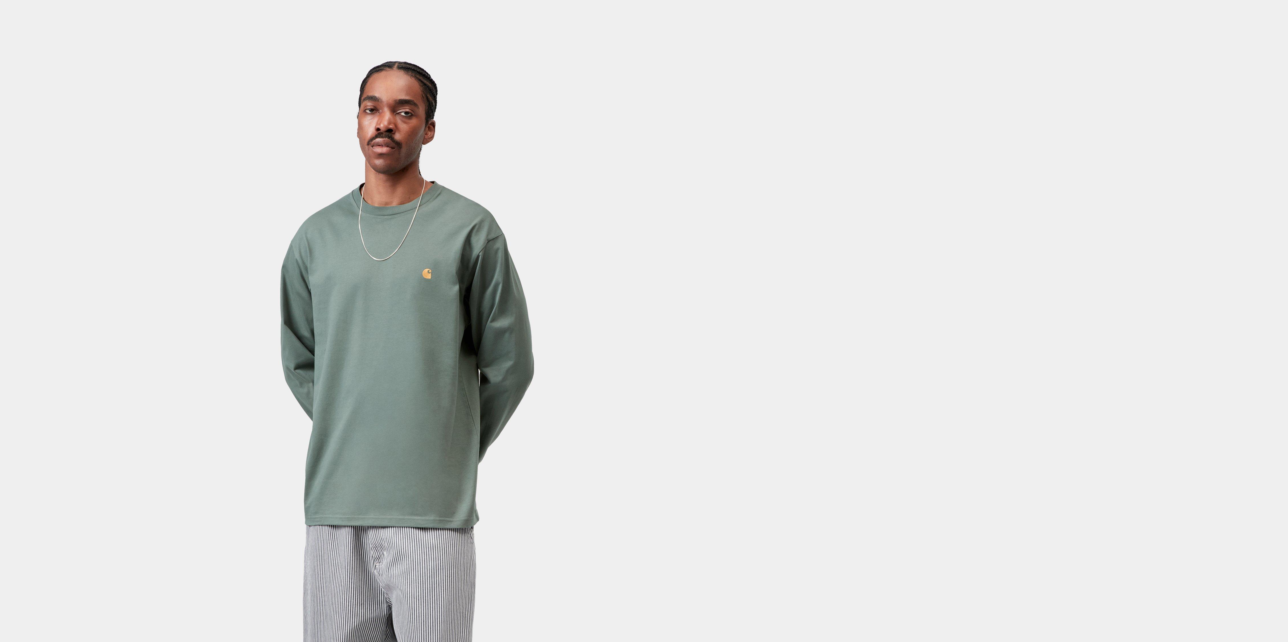 Carhartt WIP L/S Chase T-Shirt Velvet Green / Gold | S | Men