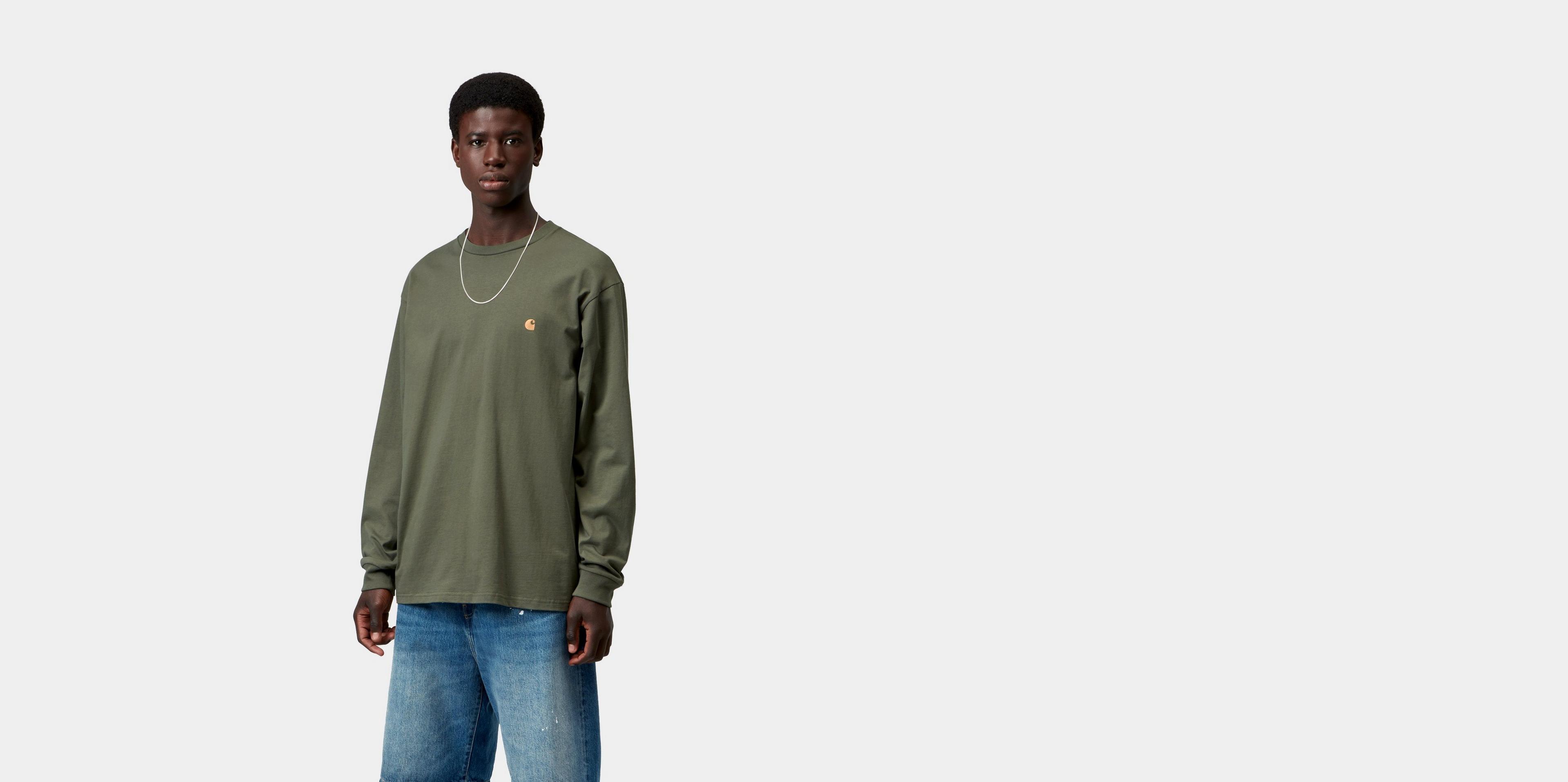 Carhartt WIP L/S Chase T-Shirt, Leaf / Gold | Official Online Store