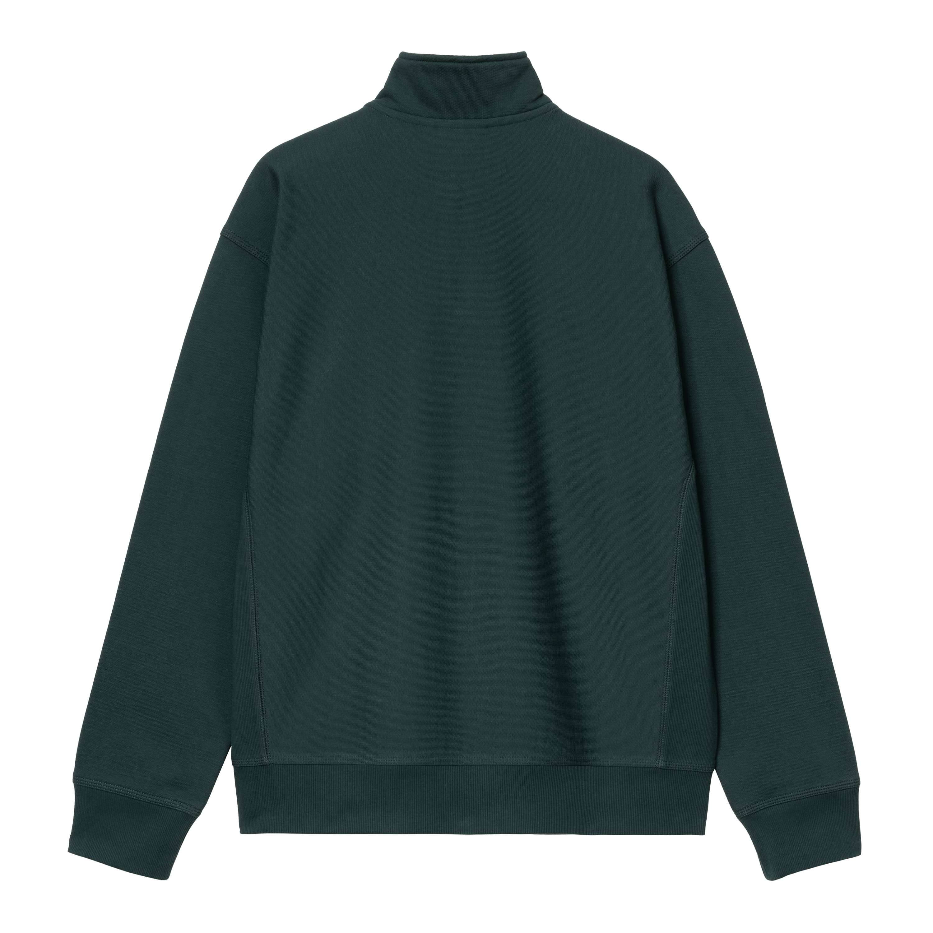 Carhartt WIP Half Zip American Script Sweatshirt in Green