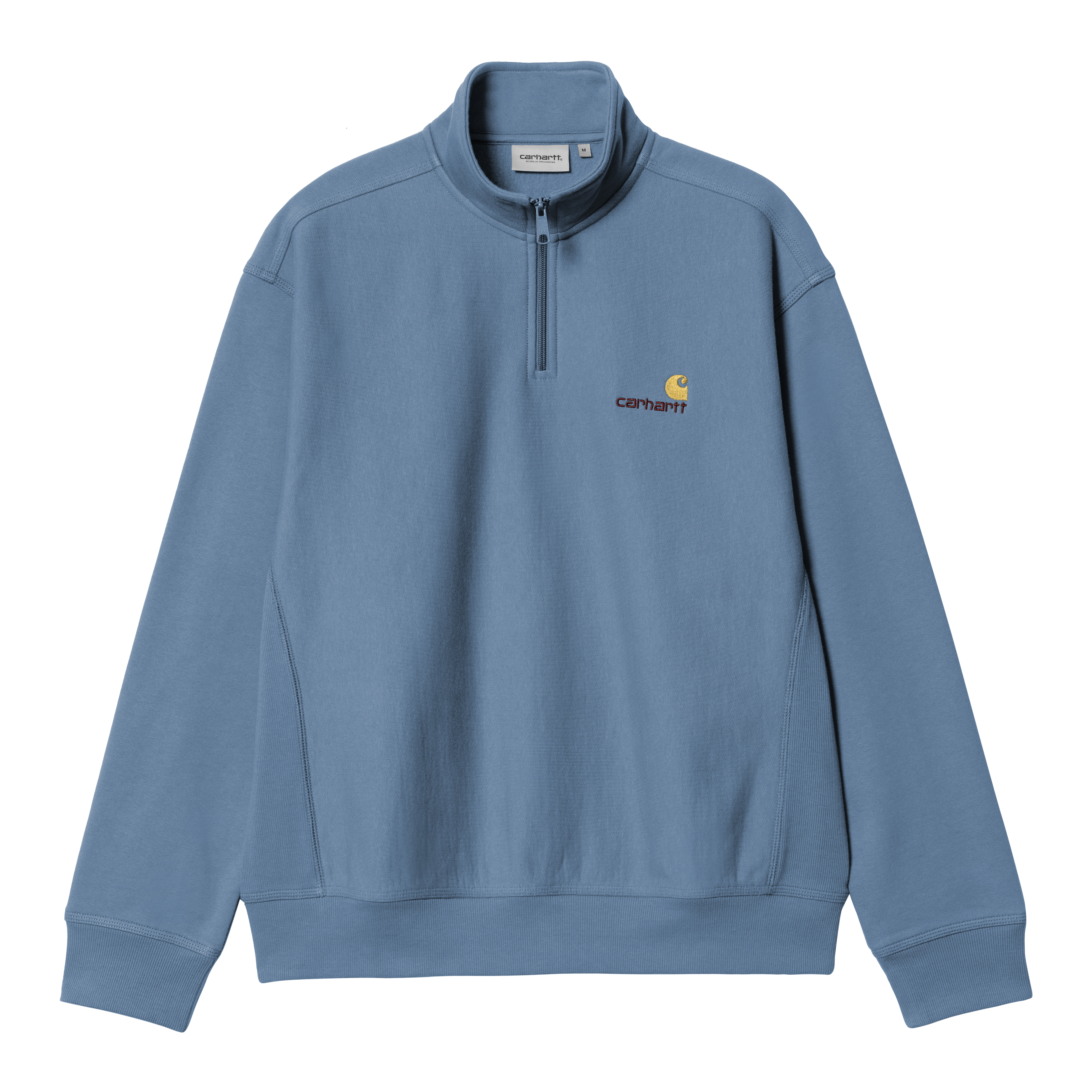 Carhartt WIP Half Zip American Script Sweatshirt, Sorrent