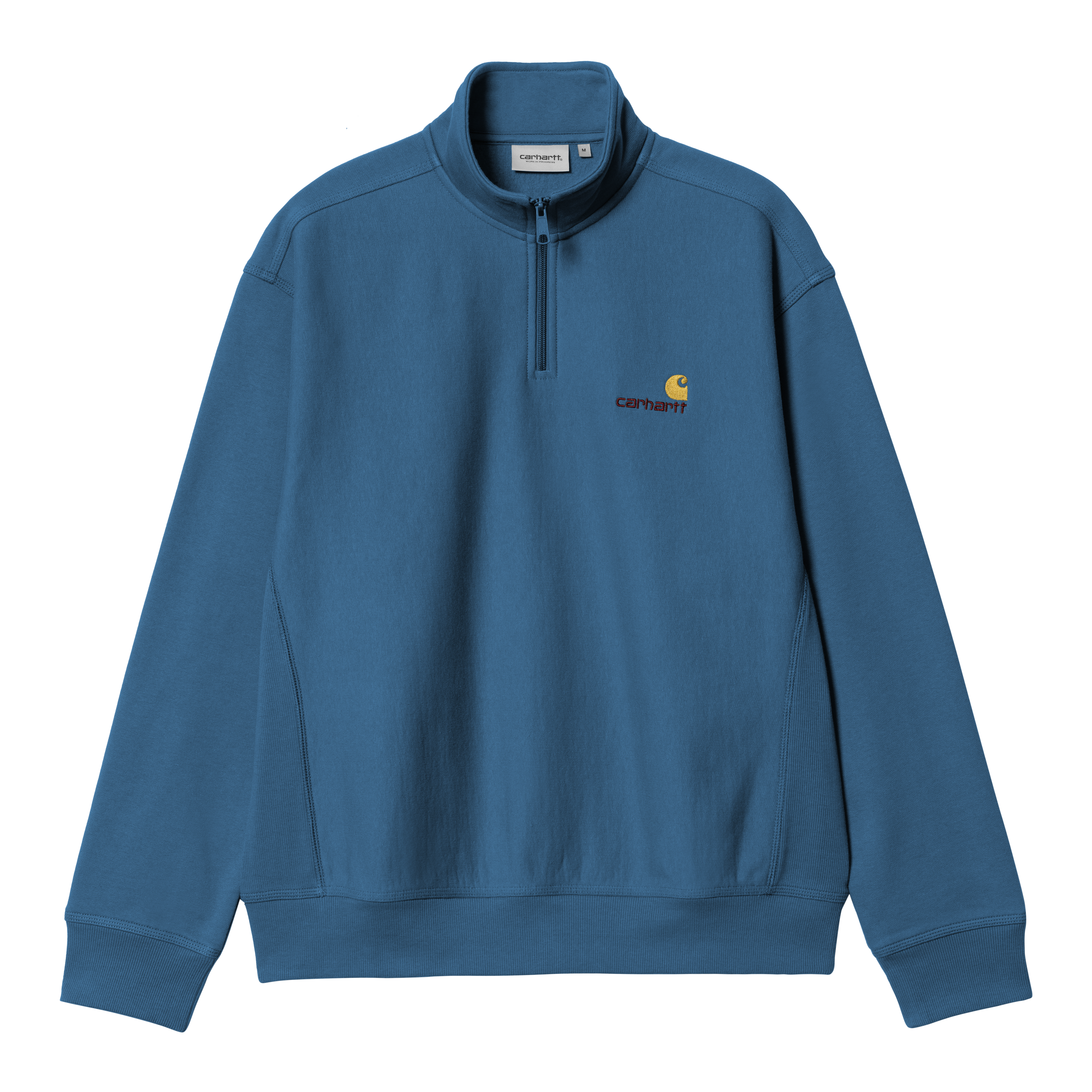 Carhartt WIP Half Zip American Script Sweatshirt en Azul
