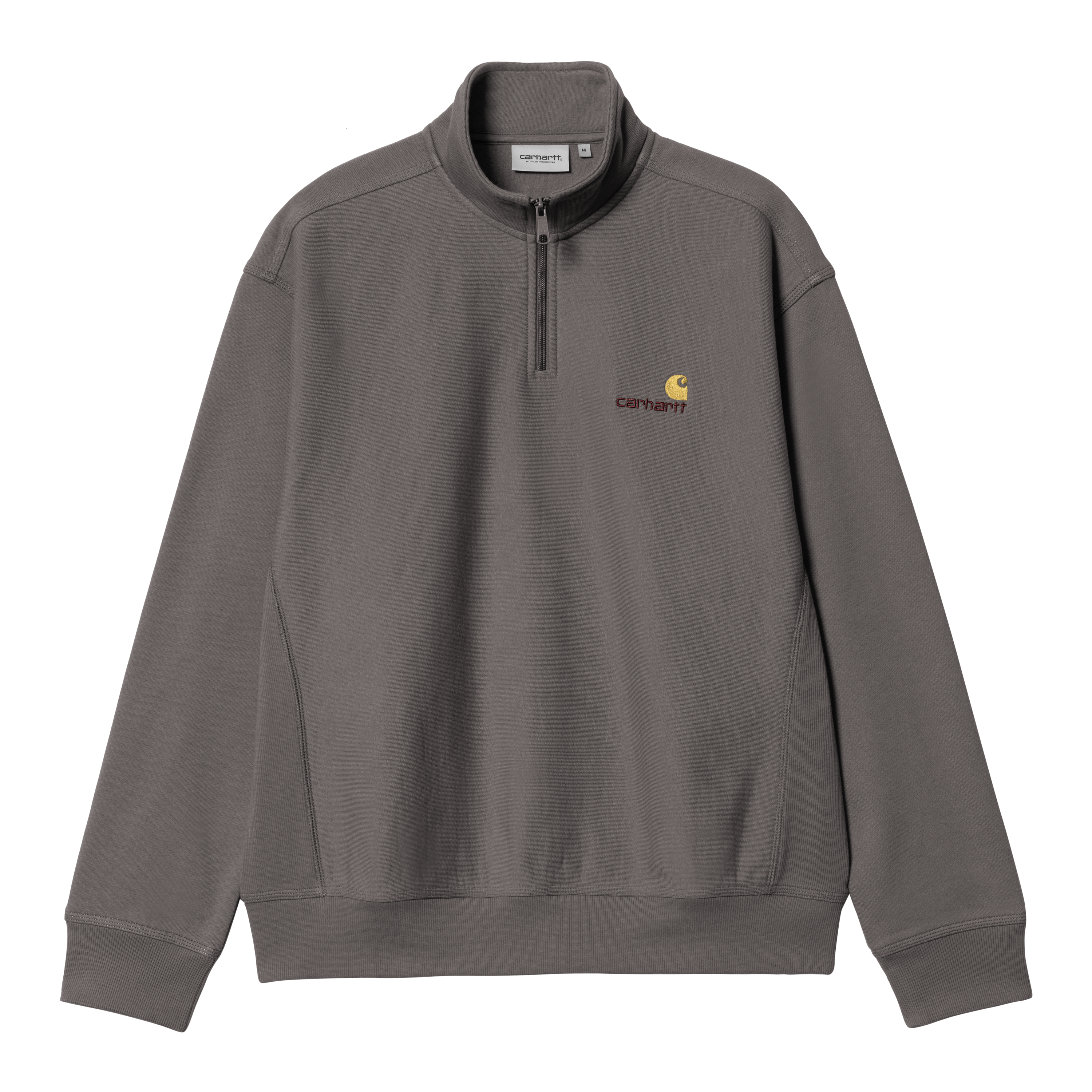 パーカー・フーディ CARHARTT WIP HALF ZIP AMERICAN SCRIPT SWEAT Carhartt WIP Half Zip American Script Sweater Natural | Baskèts