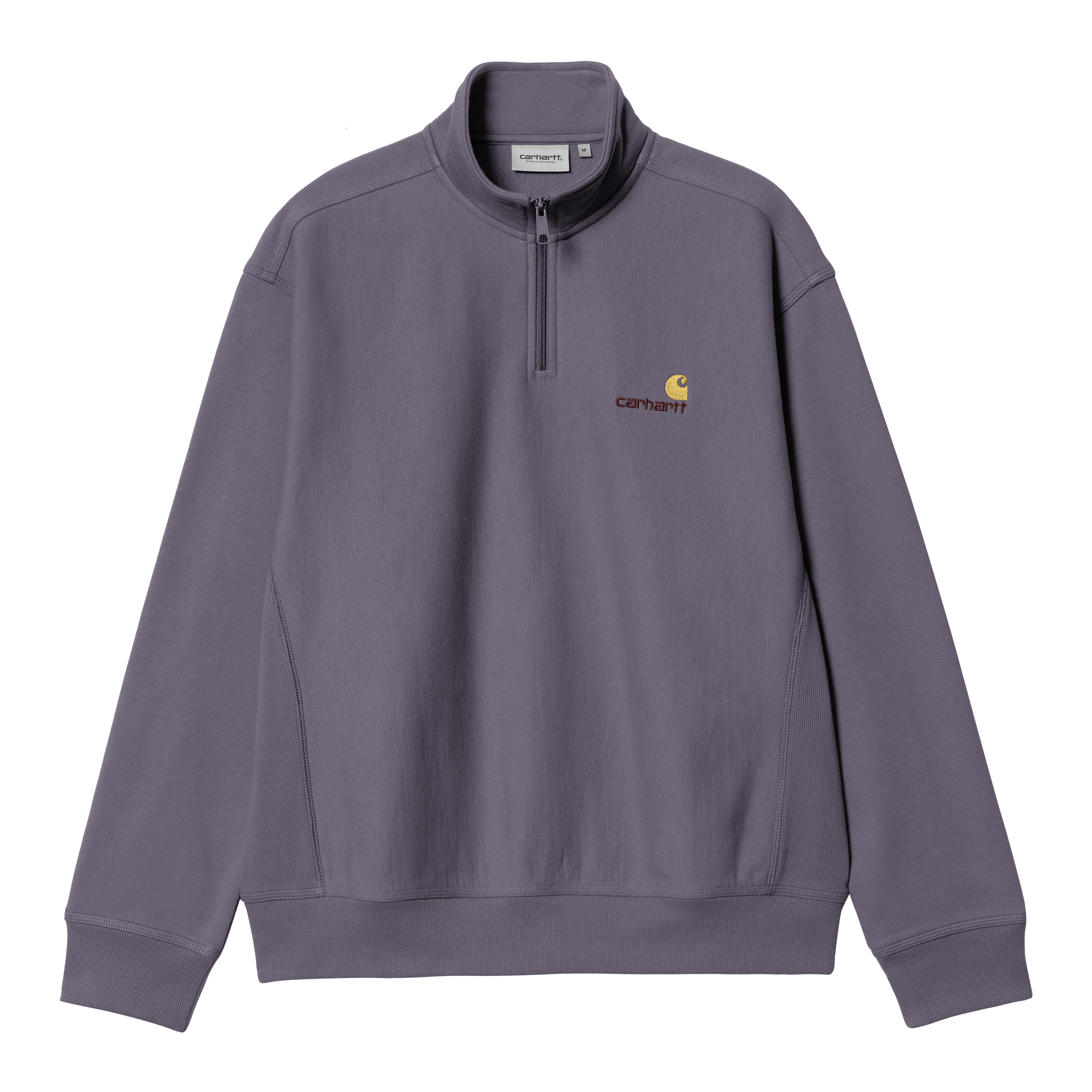 Carhartt WIP Half Zip American Script Sweatshirt, Shady Purple 