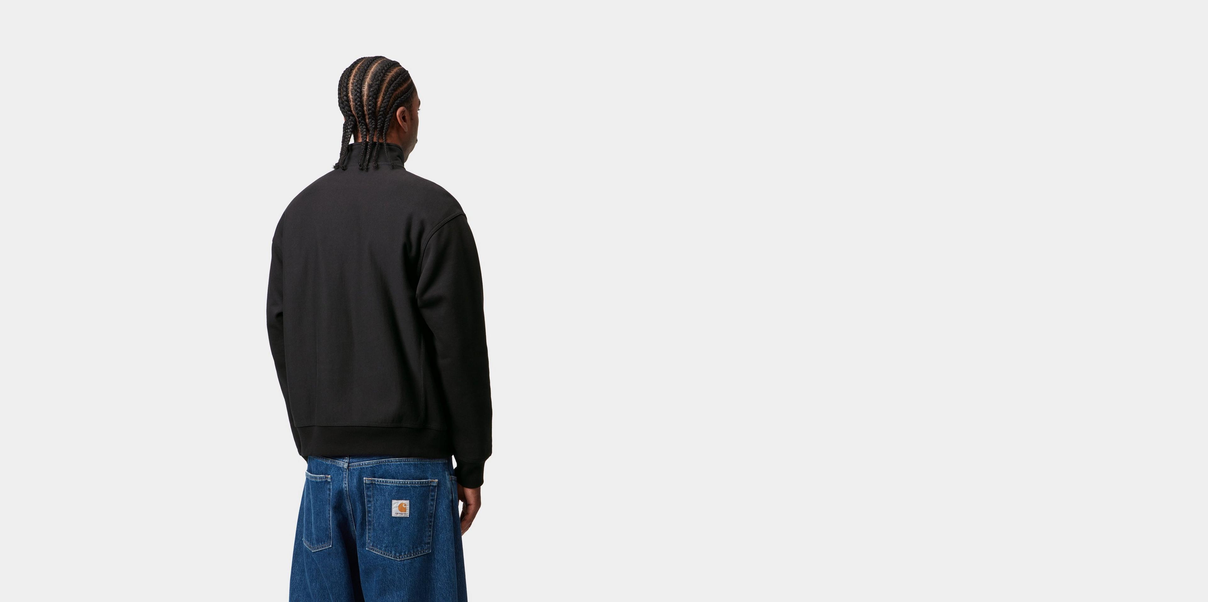 ★24-25FW新作★CARHARTT★HALF ZIP AMERICAN SCRIPT SWEATSHIRT Carhartt WIP Half Zip American Script Sweatshirt | Ash