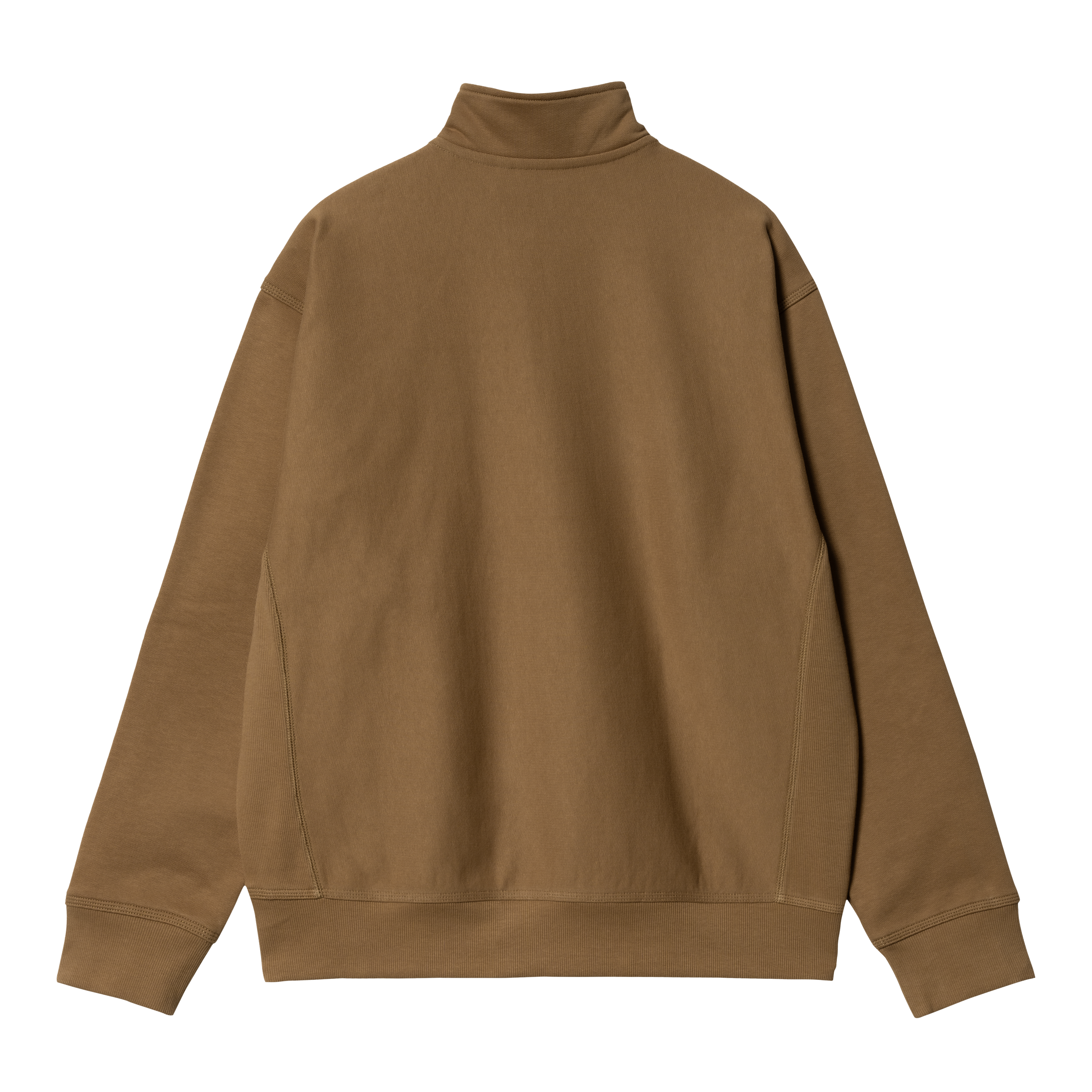 Carhartt WIP Half Zip American Script Sweatshirt, Hamilton Brown