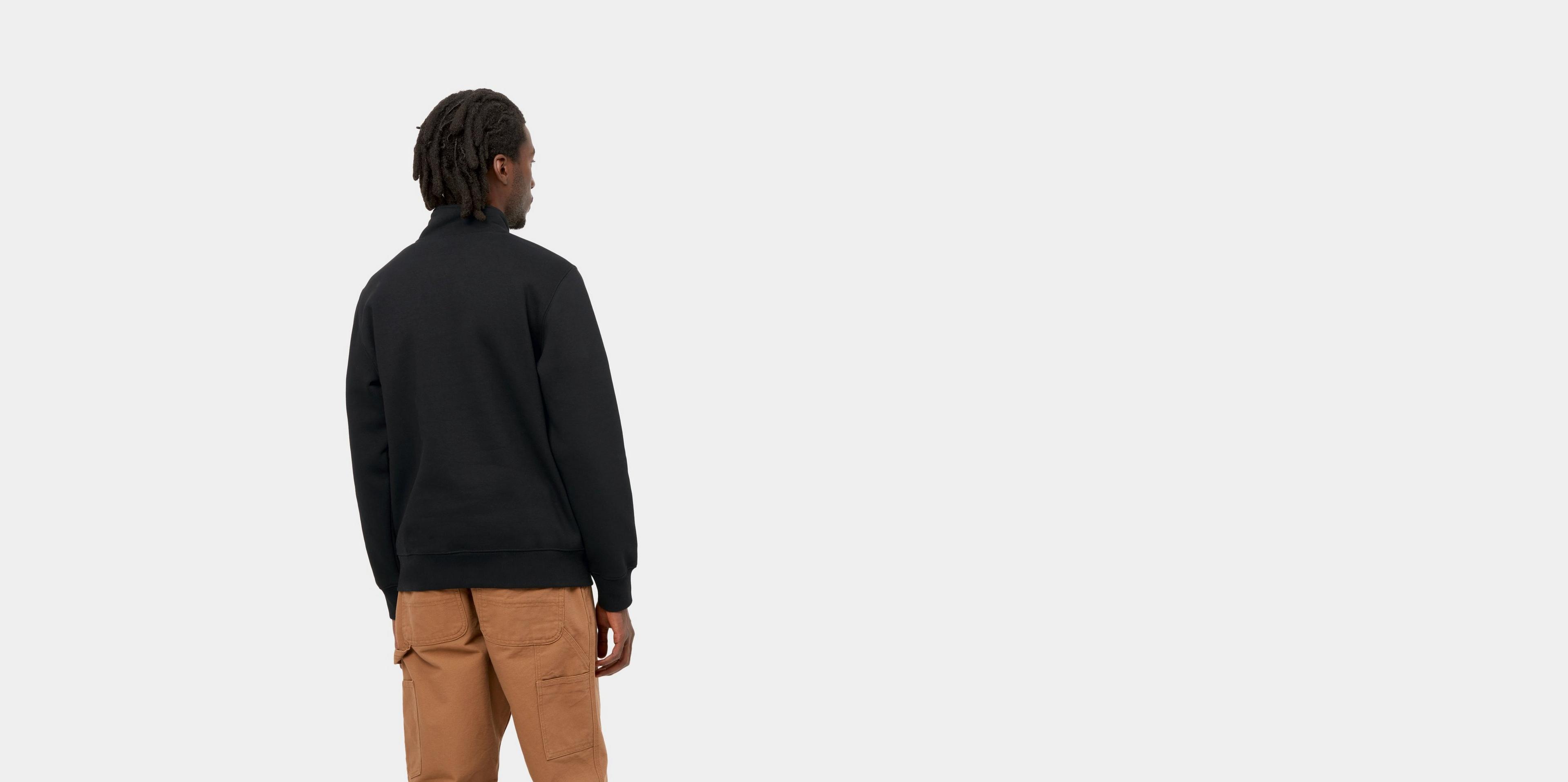 【送料&関税込】Carhartt wip Zip Sweatshirt Carhartt WIP Chase Neck Zip Sweatshirt, Black / Gold