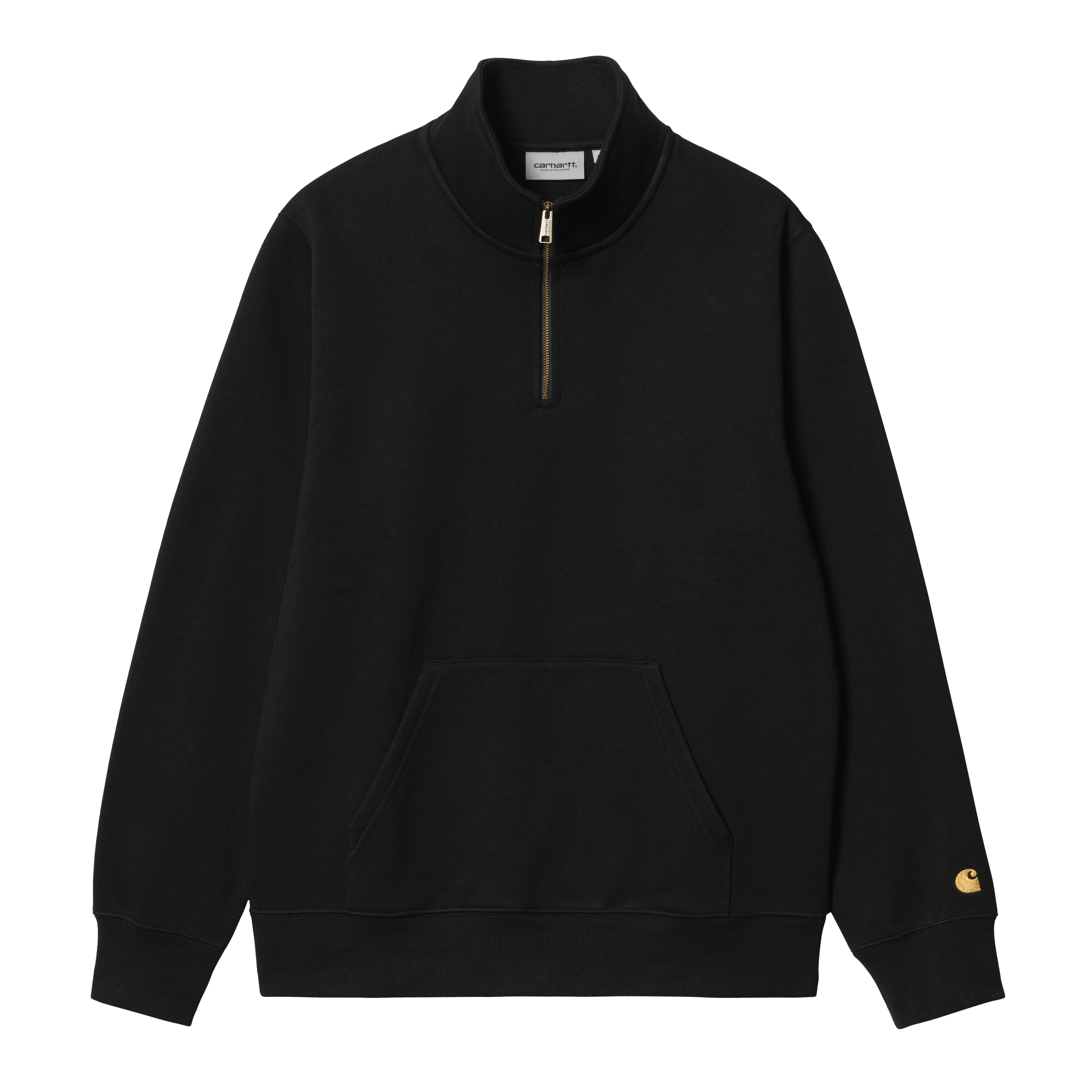 Carhartt WIP Chase Neck Zip Sweatshirt in Schwarz