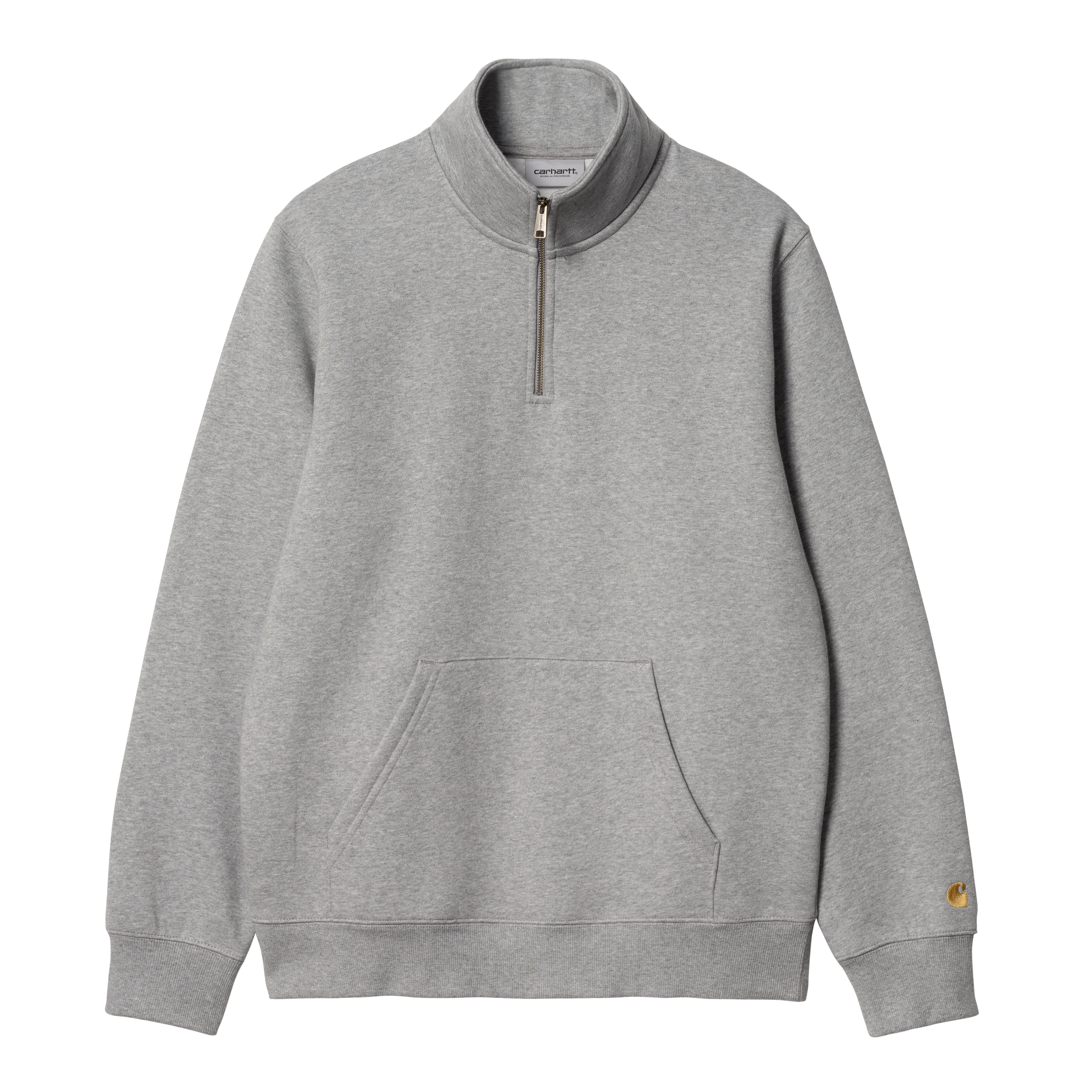 Carhartt WIP Chase Neck Zip Sweatshirt in Grau