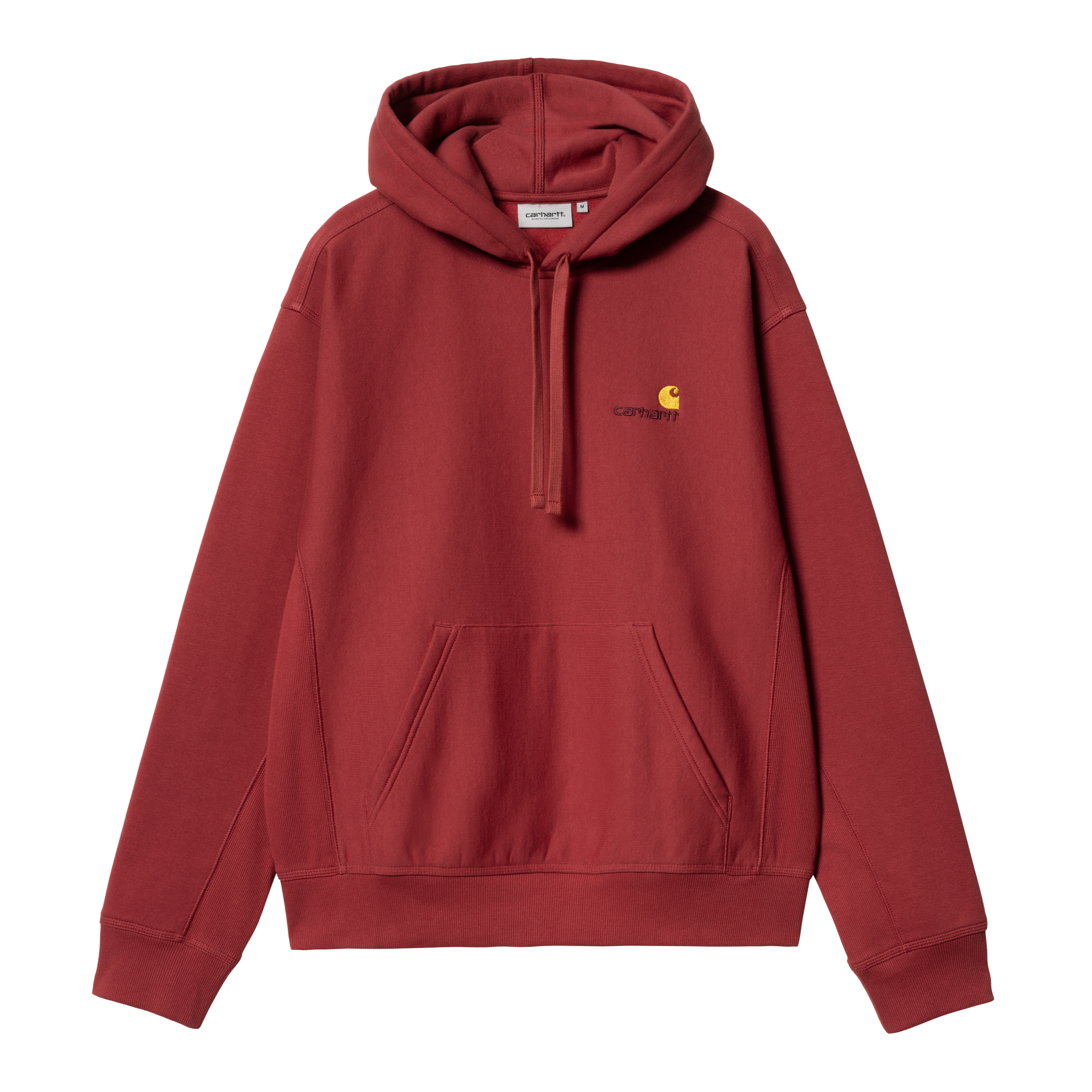 Carhartt WIP Hooded American Script Sweatshirt in Red