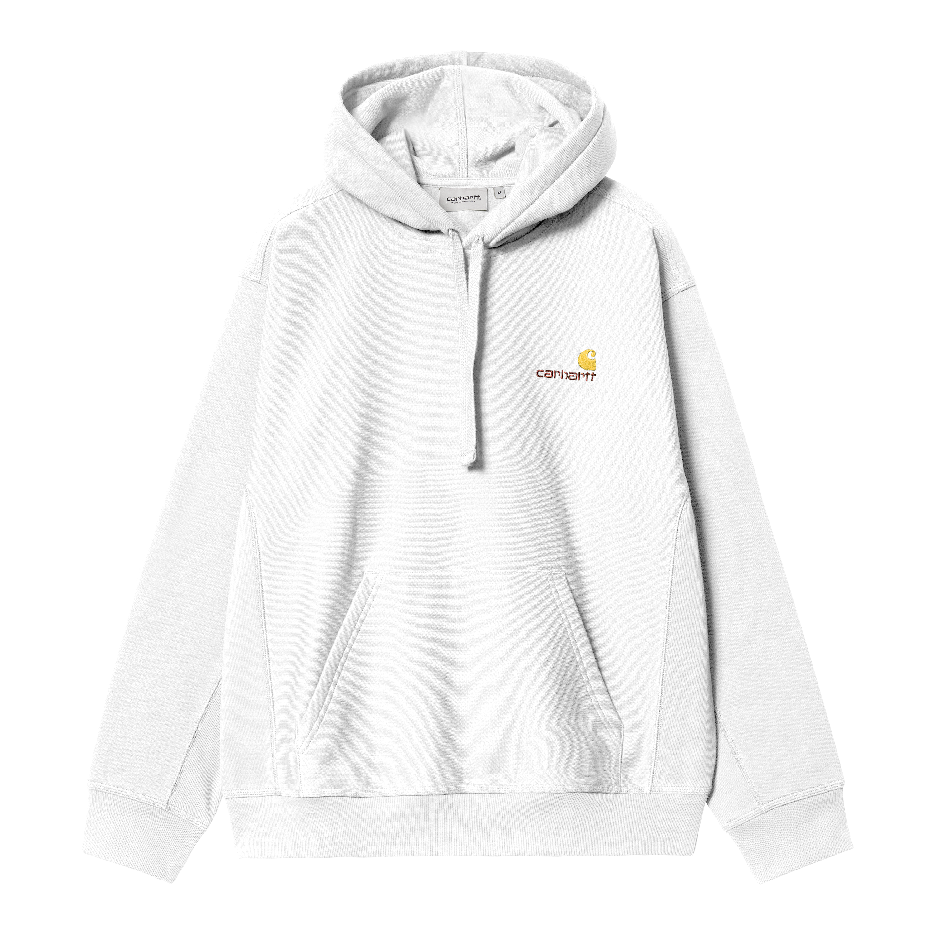 Carhartt WIP Hooded American Script Sweatshirt Blanc