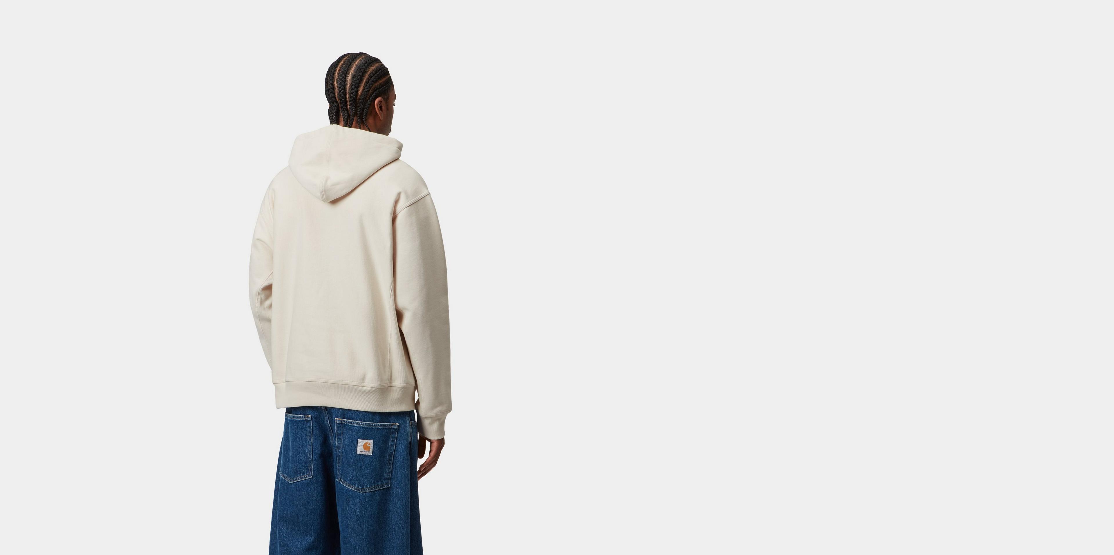 Carhartt WIP Hooded American Script Sweatshirt, Natural | Official