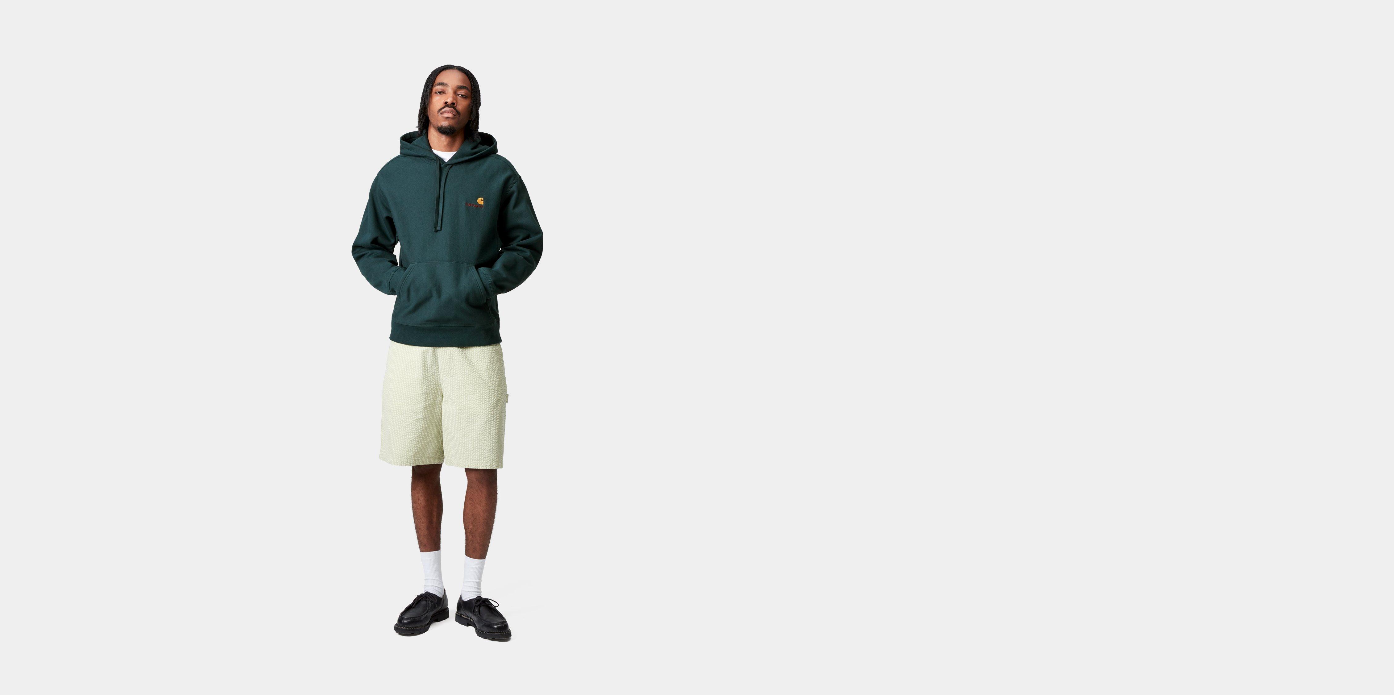 Carhartt WIP Hooded American Script Sweatshirt in Verde