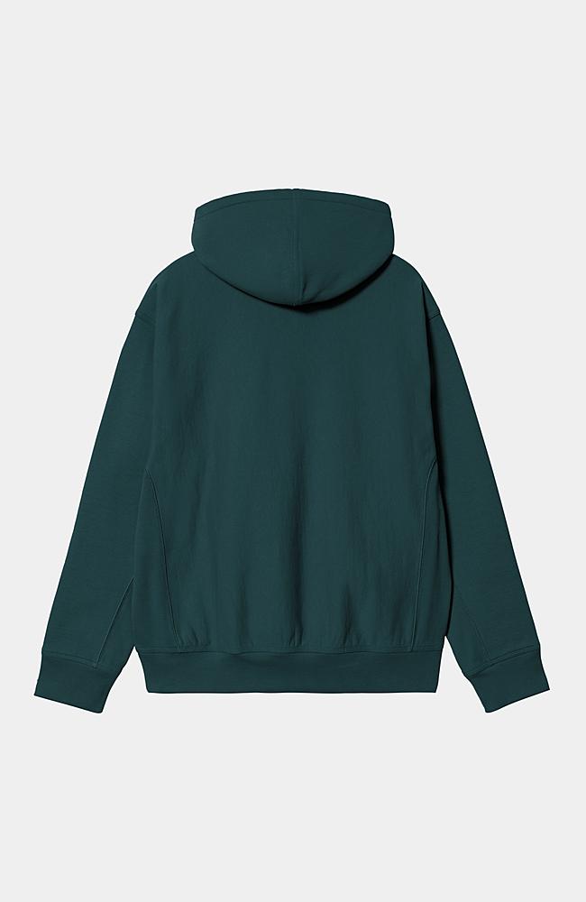 【ストリート好き必見】Carhartt WIP Front Script Logo Hoodie Carhartt WIP Hooded American Script Sweatshirt, Deep Lagoon