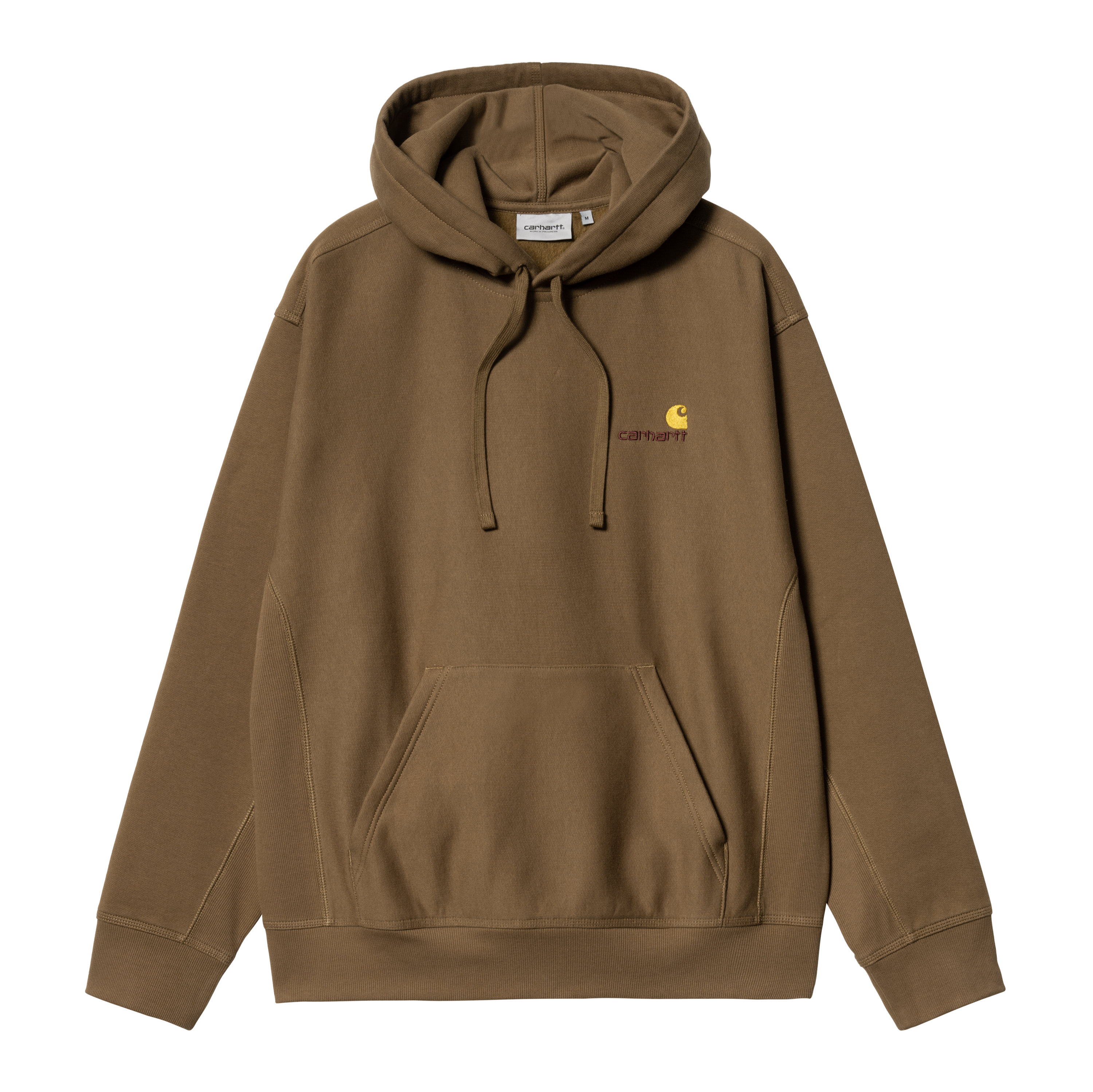 Carhartt WIP Hooded American Script Sweatshirt in Marrone