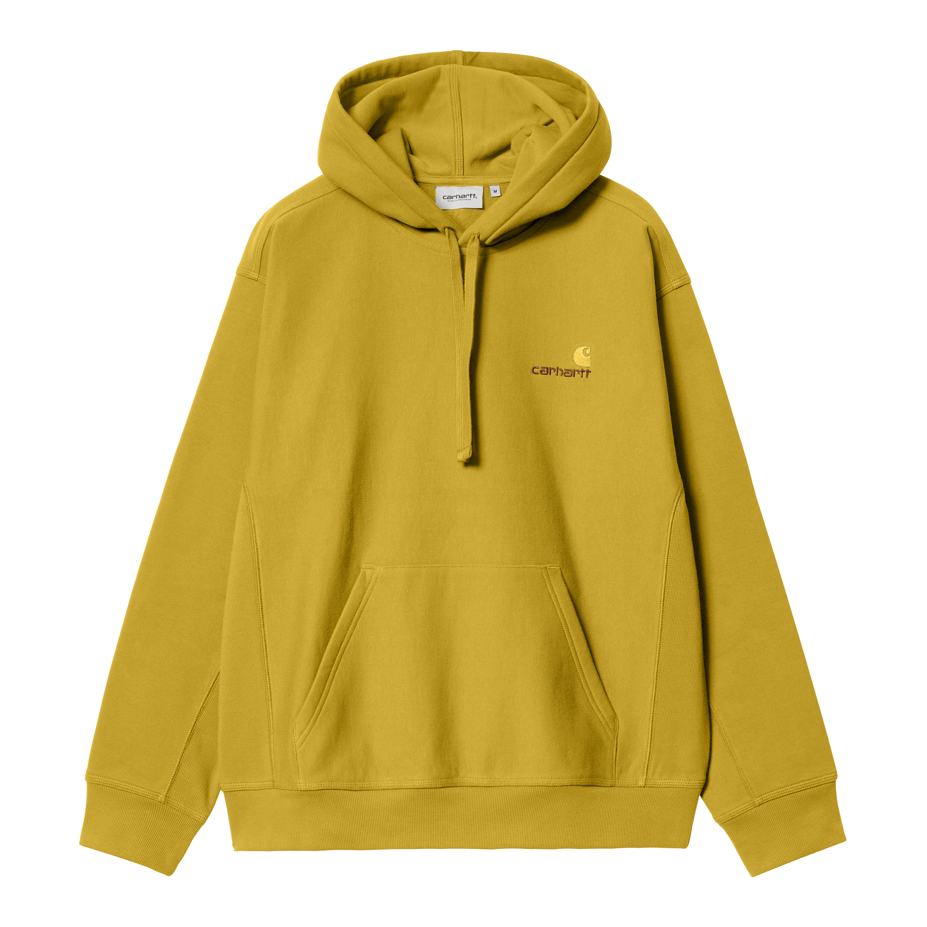 Carhartt WIP Hooded American Script Sweatshirt Jaune