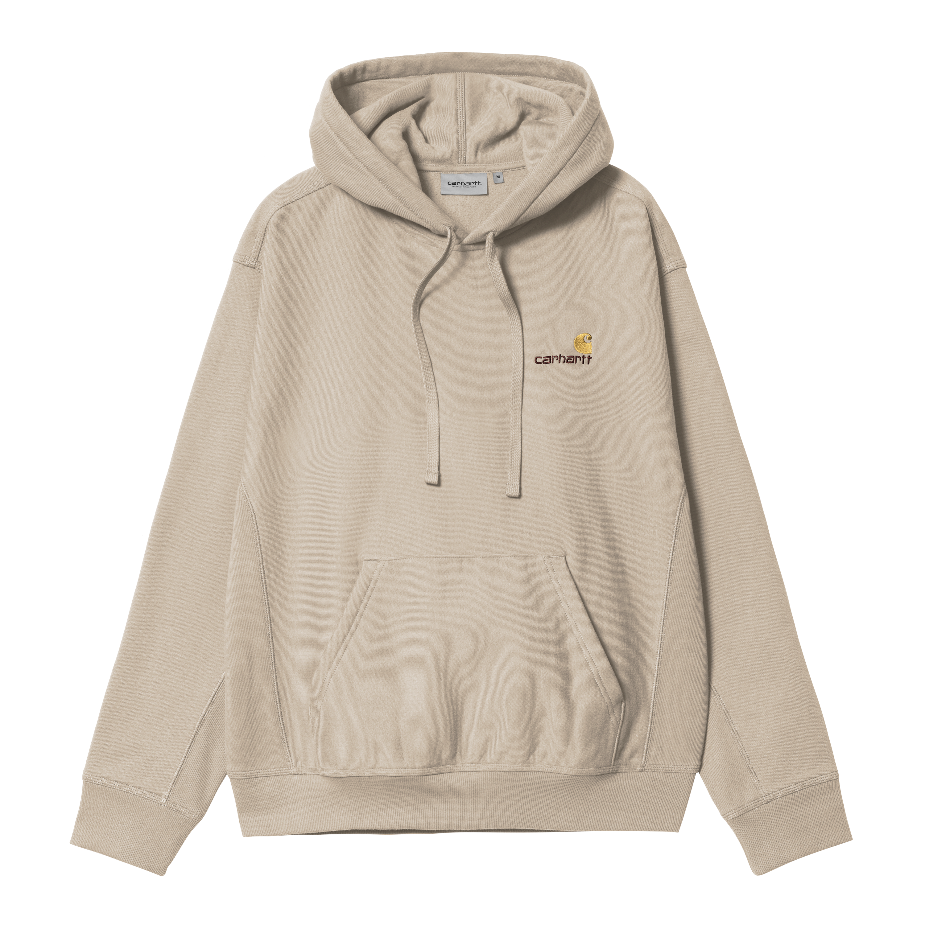 Carhartt WIP Hooded American Script Sweatshirt en Beige