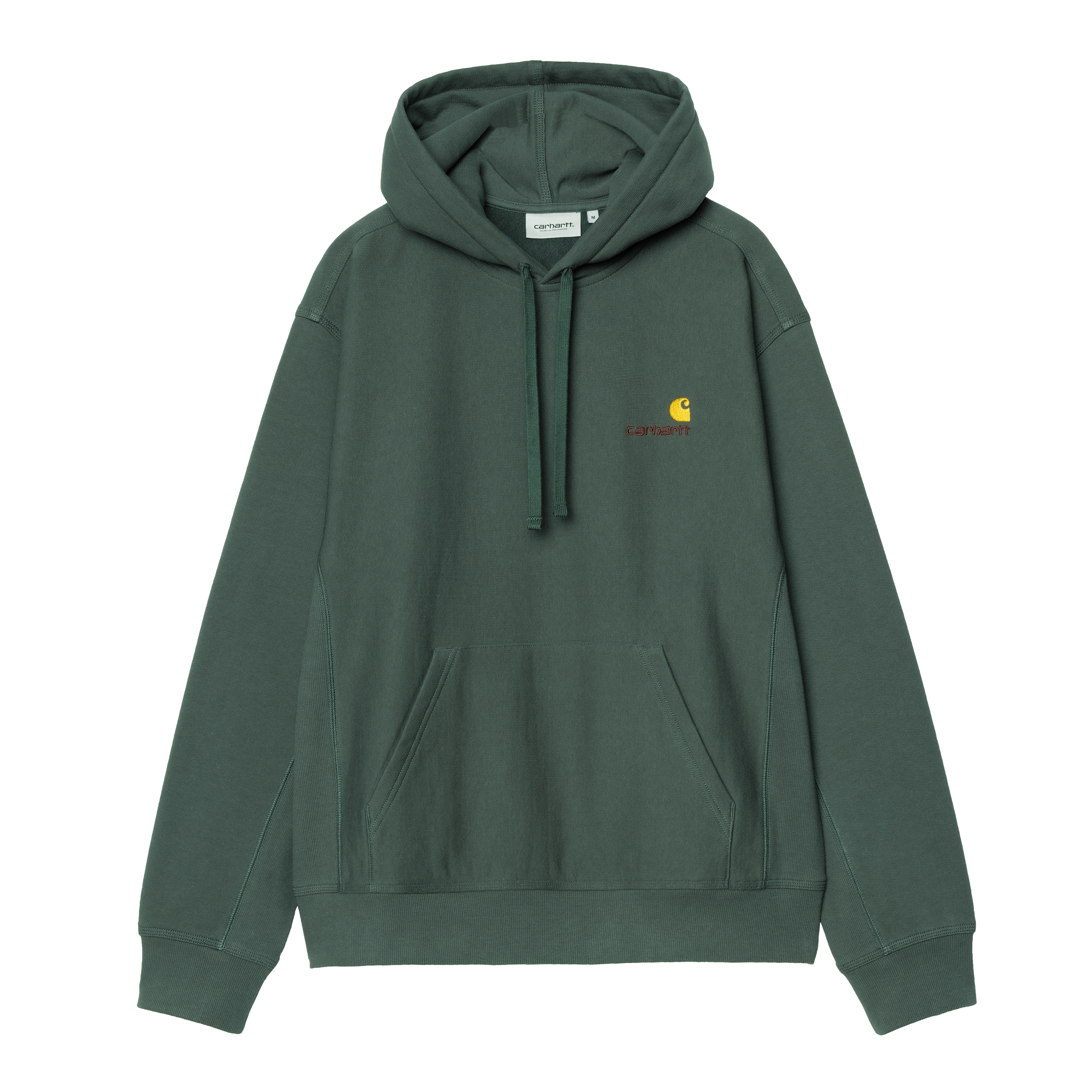 Carhartt WIP Hooded American Script Sweatshirt, Kale Green