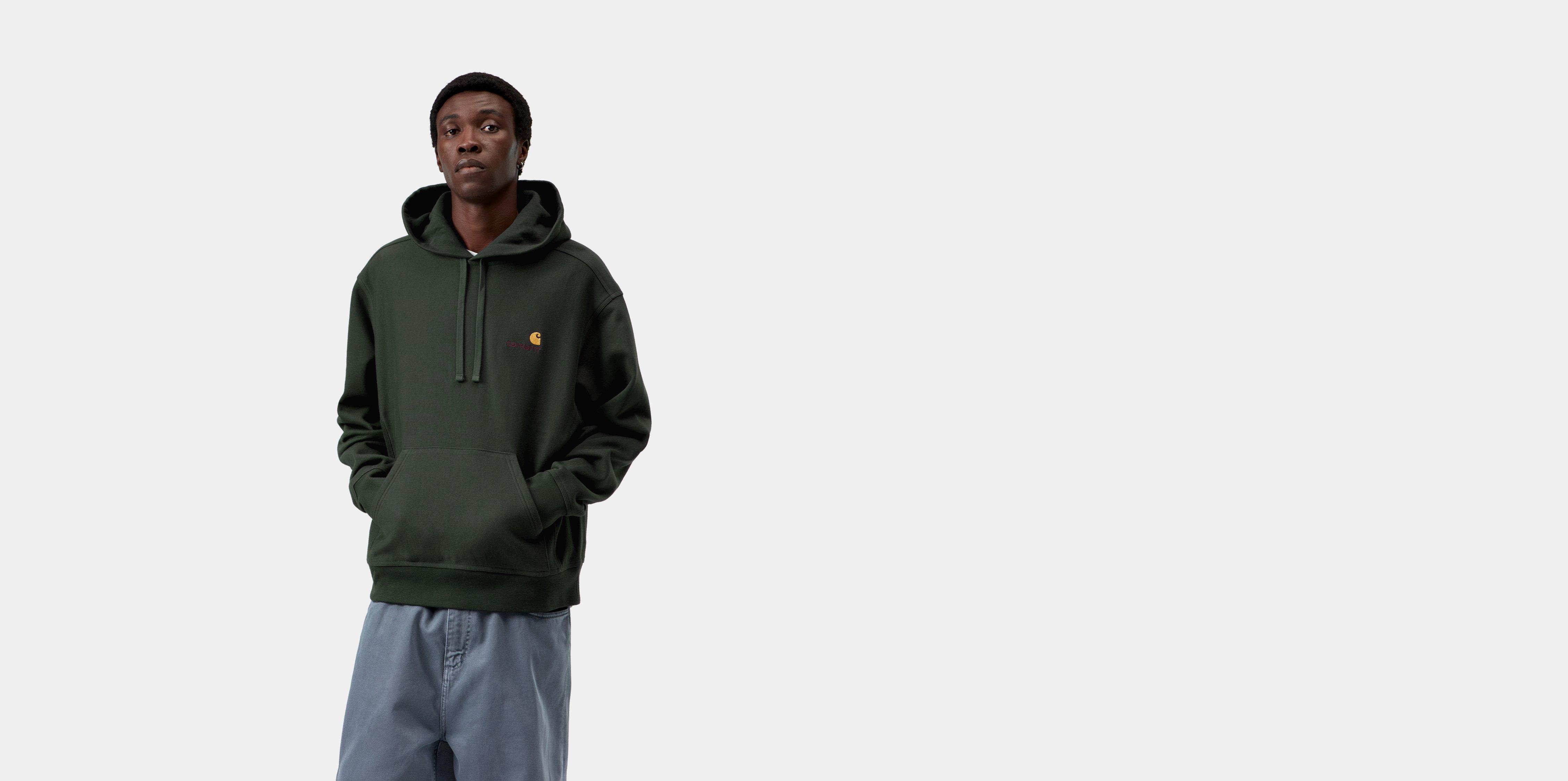 Carhartt WIP Hooded American Script Sweatshirt Raven | black | M | Men