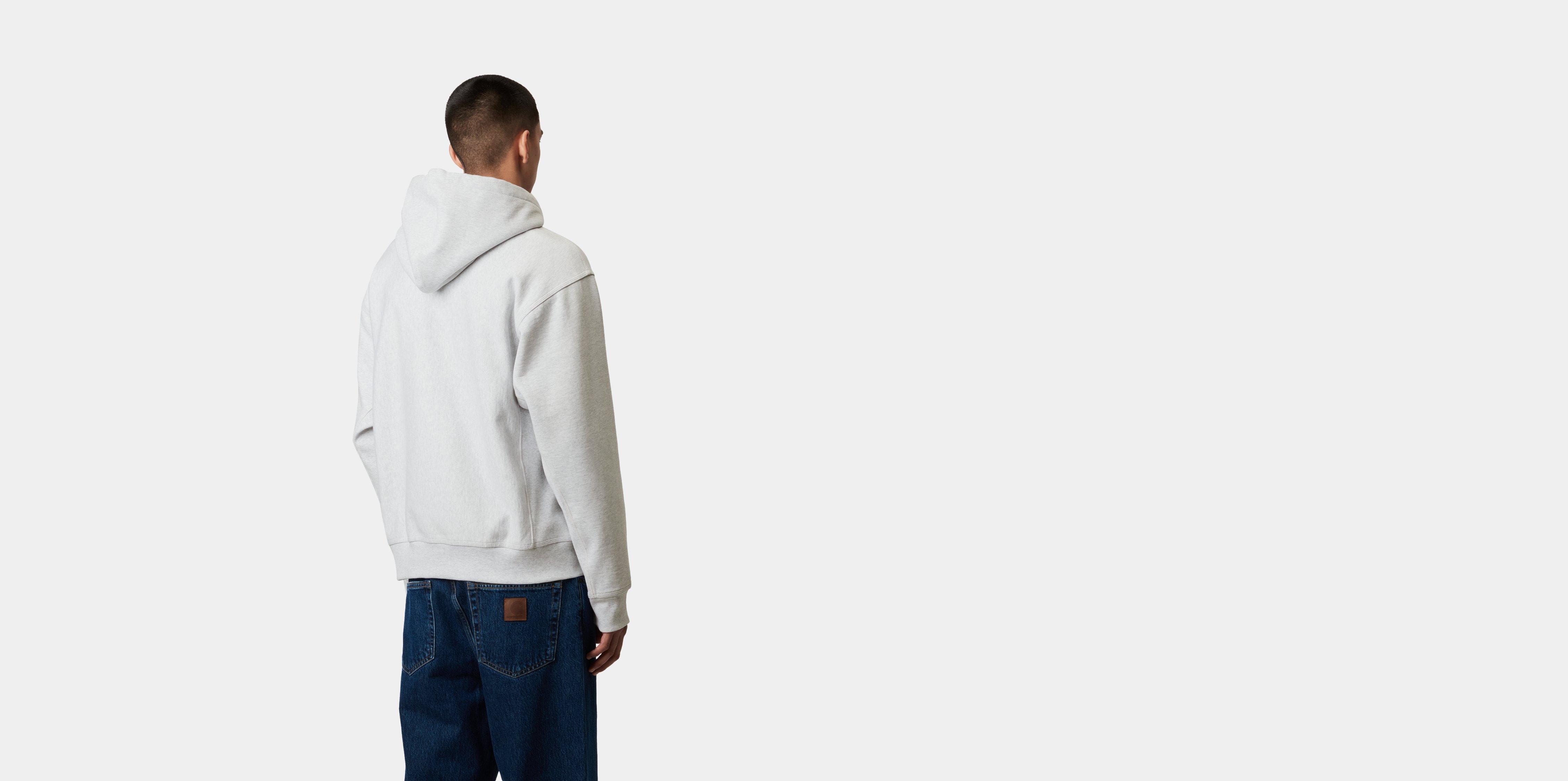 Carhartt WIP Hooded American Script Sweatshirt, Ash Heather