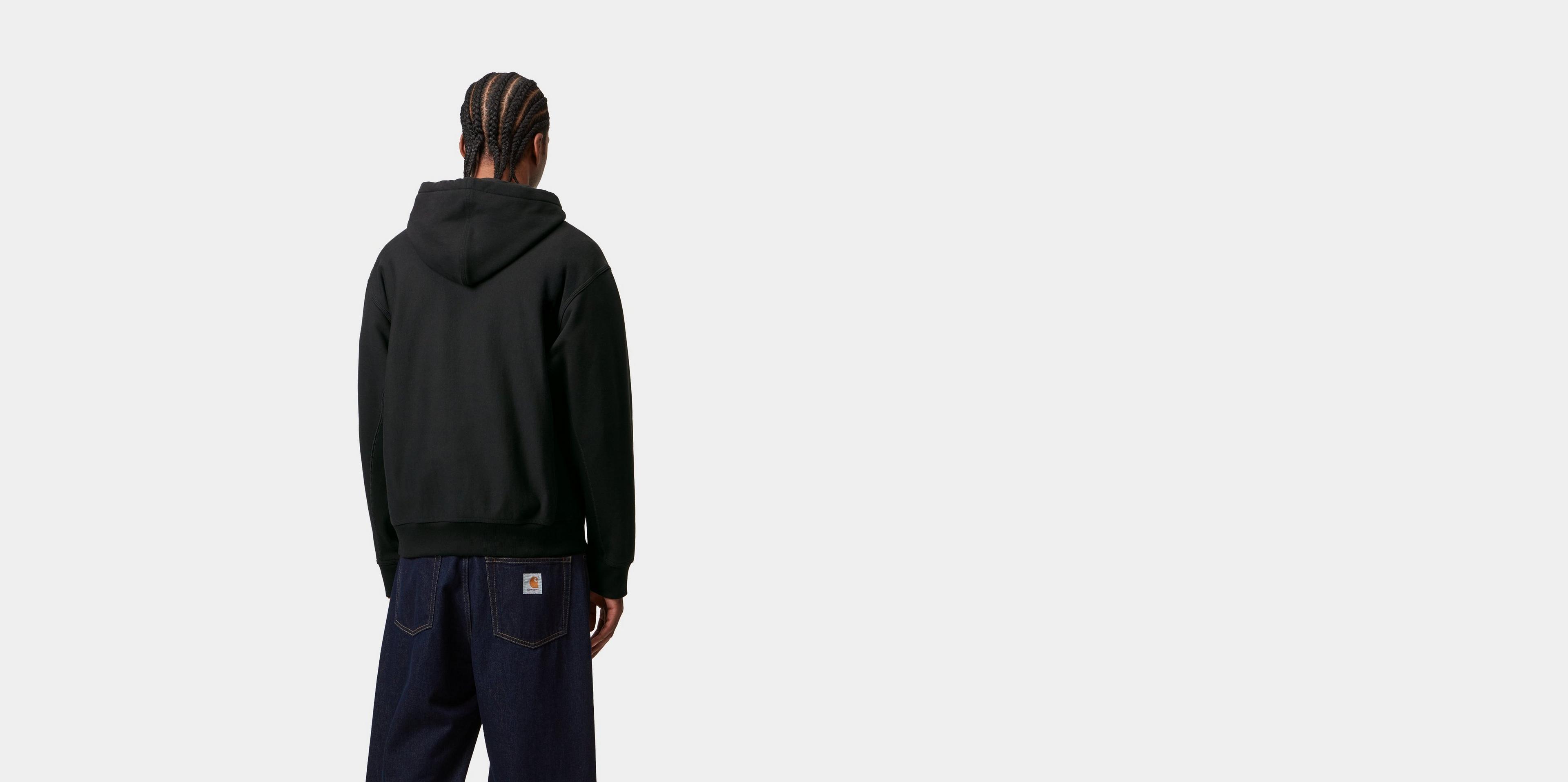 Carhartt WIP Hooded American Script Sweatshirt, Black