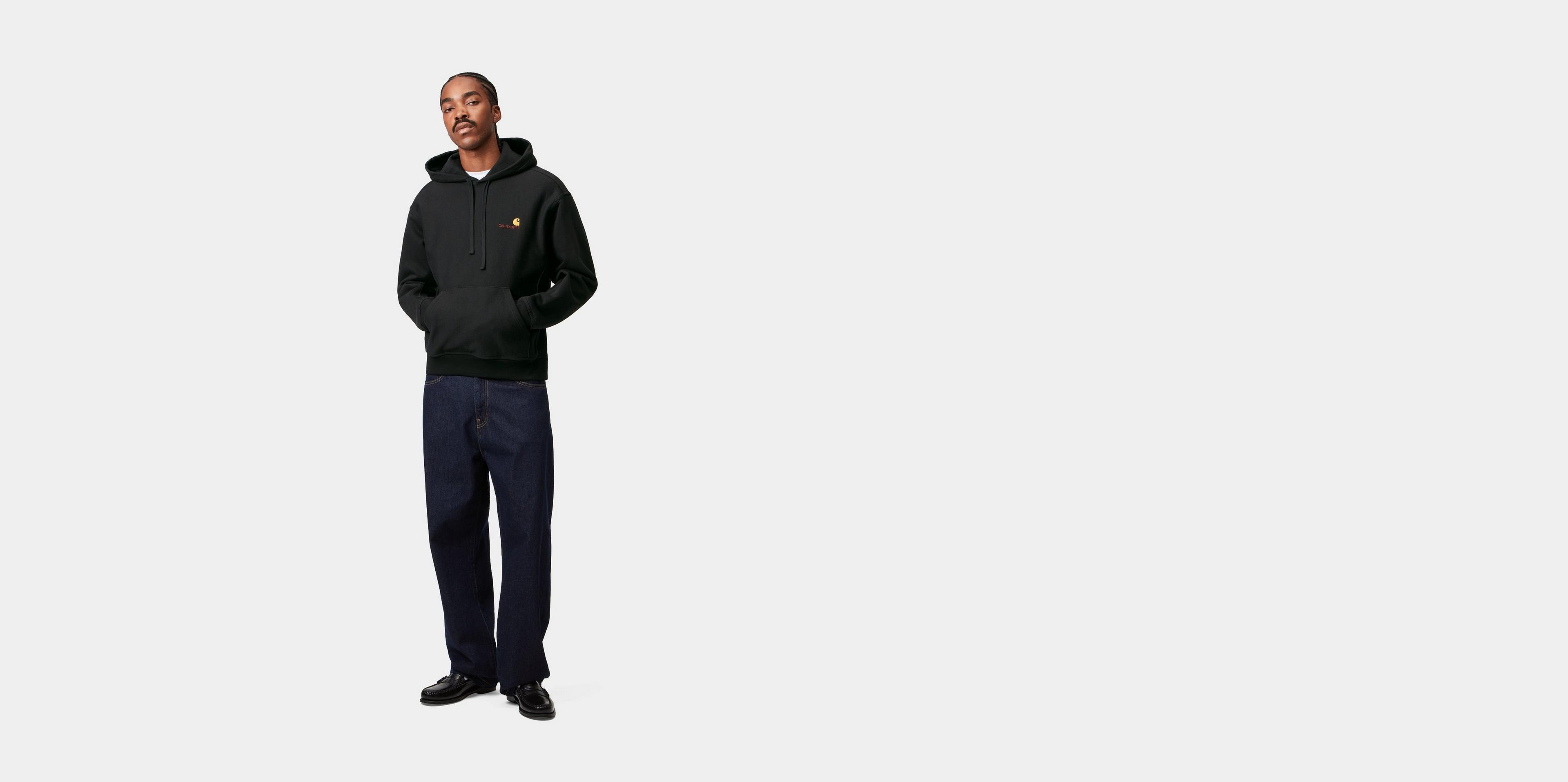 スウェット・トレーナー CARHARTT WIP 'American Script' hoodie Black Carhartt WIP Hooded American Script Sweatshirt, Black